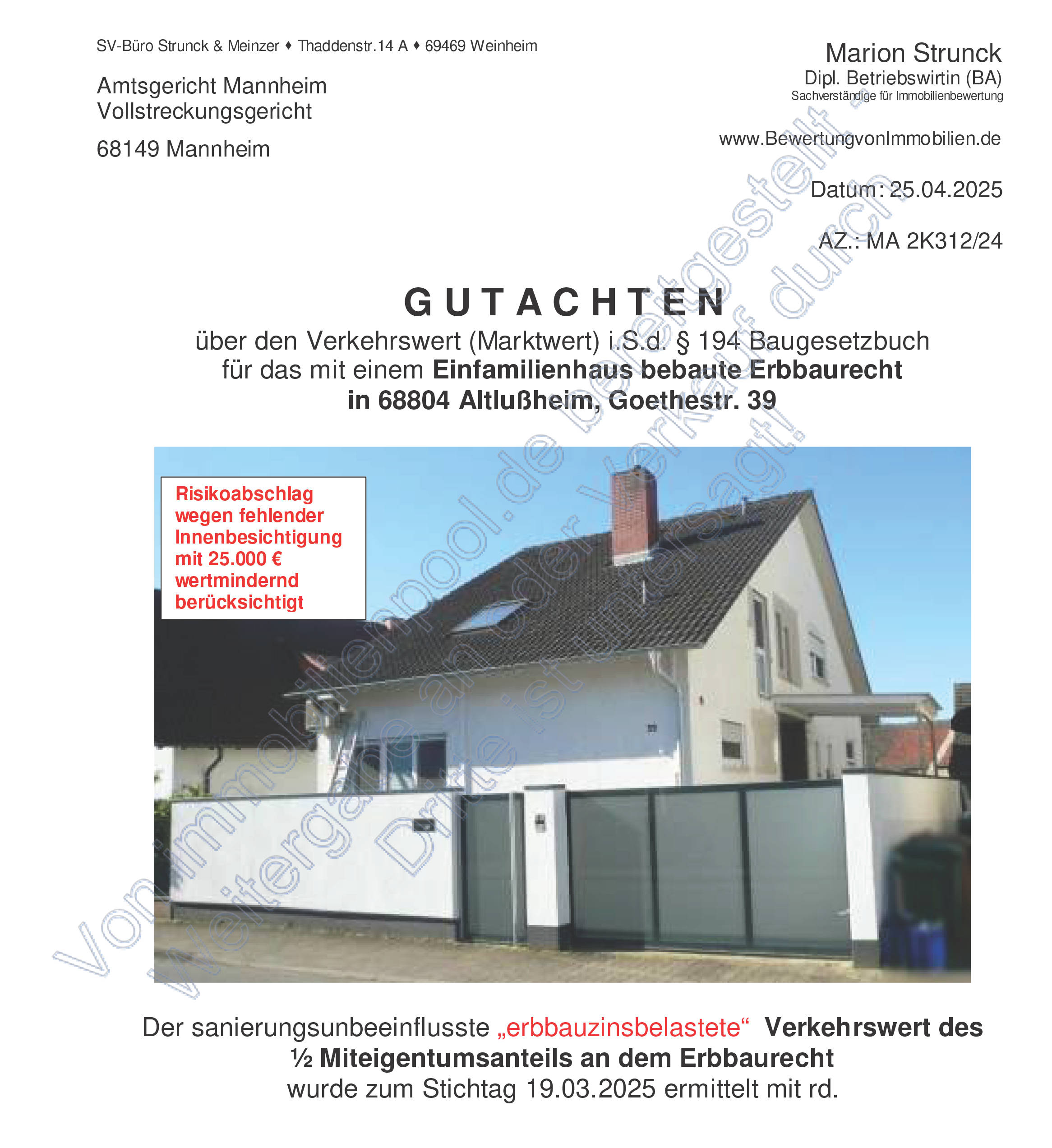 baden-wuerttemberg 2 K 312/24 Goethestraße 39, 68804 Altlußheim 2