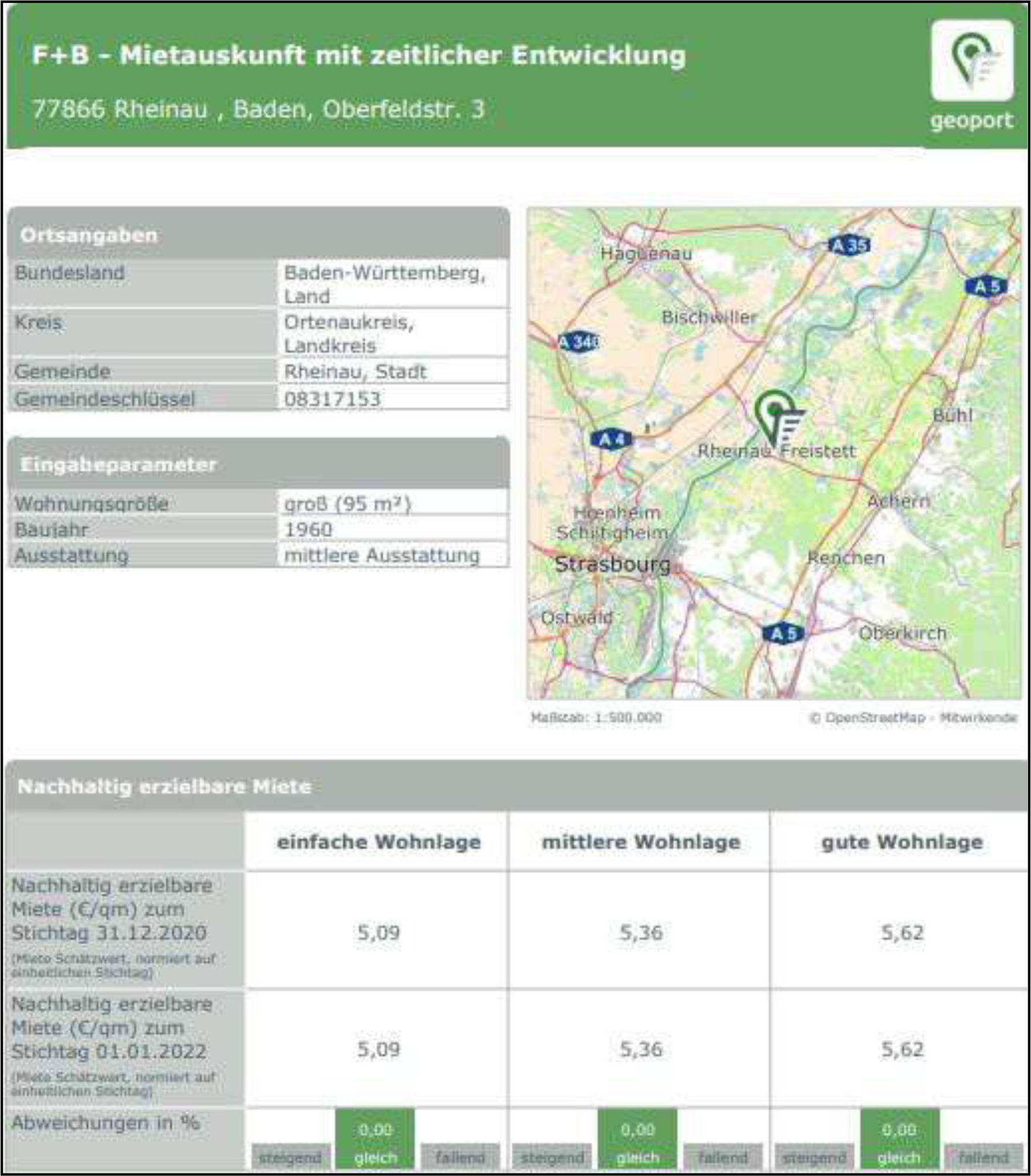 baden-wuerttemberg K0014-2022 Oberfeldstraße 3, 3a, 77866 Rheinau, Freistett