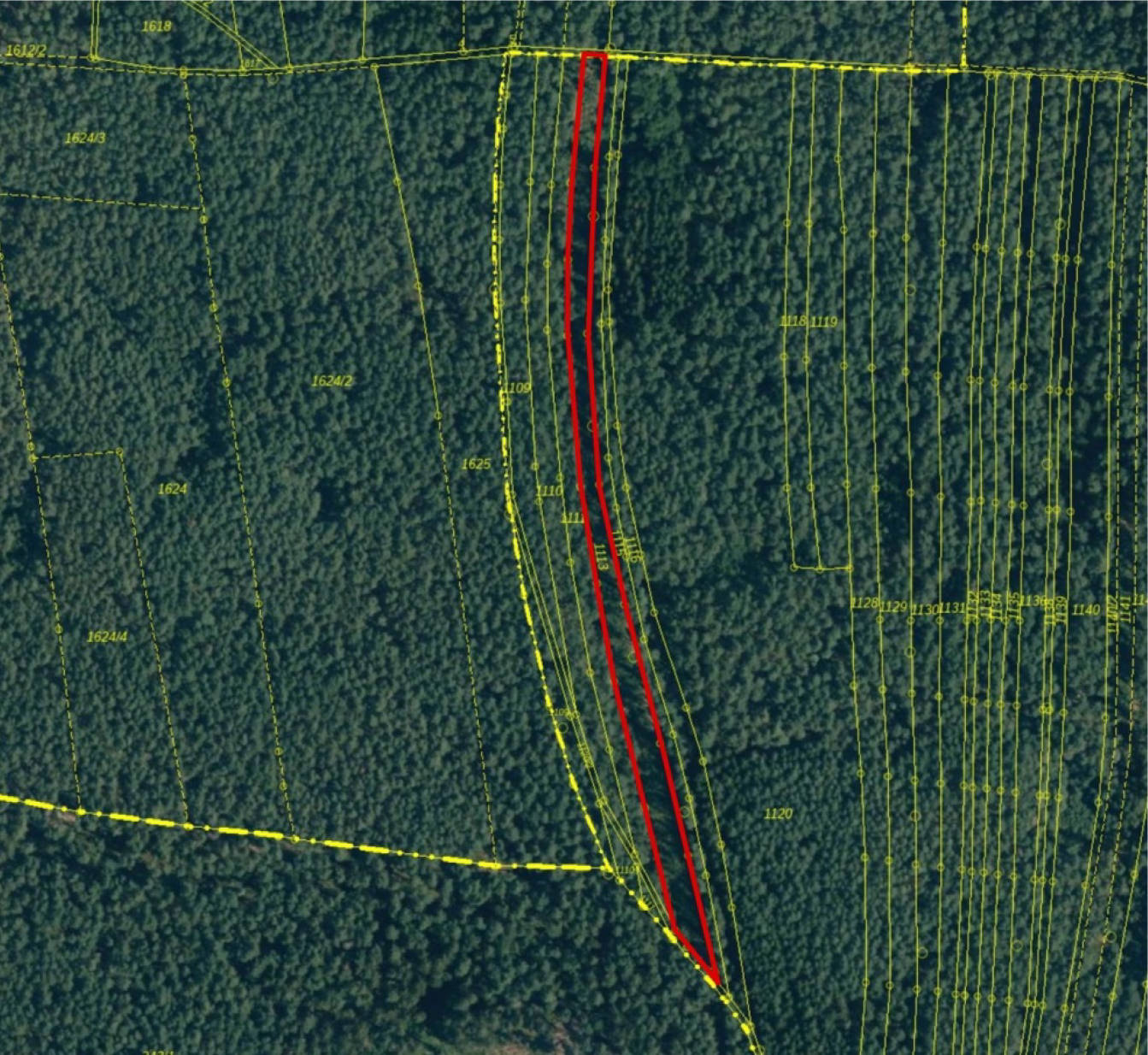 Waldfläche in Flustrück 1113, 93345 Hausen, Gemarkung Oberschambach