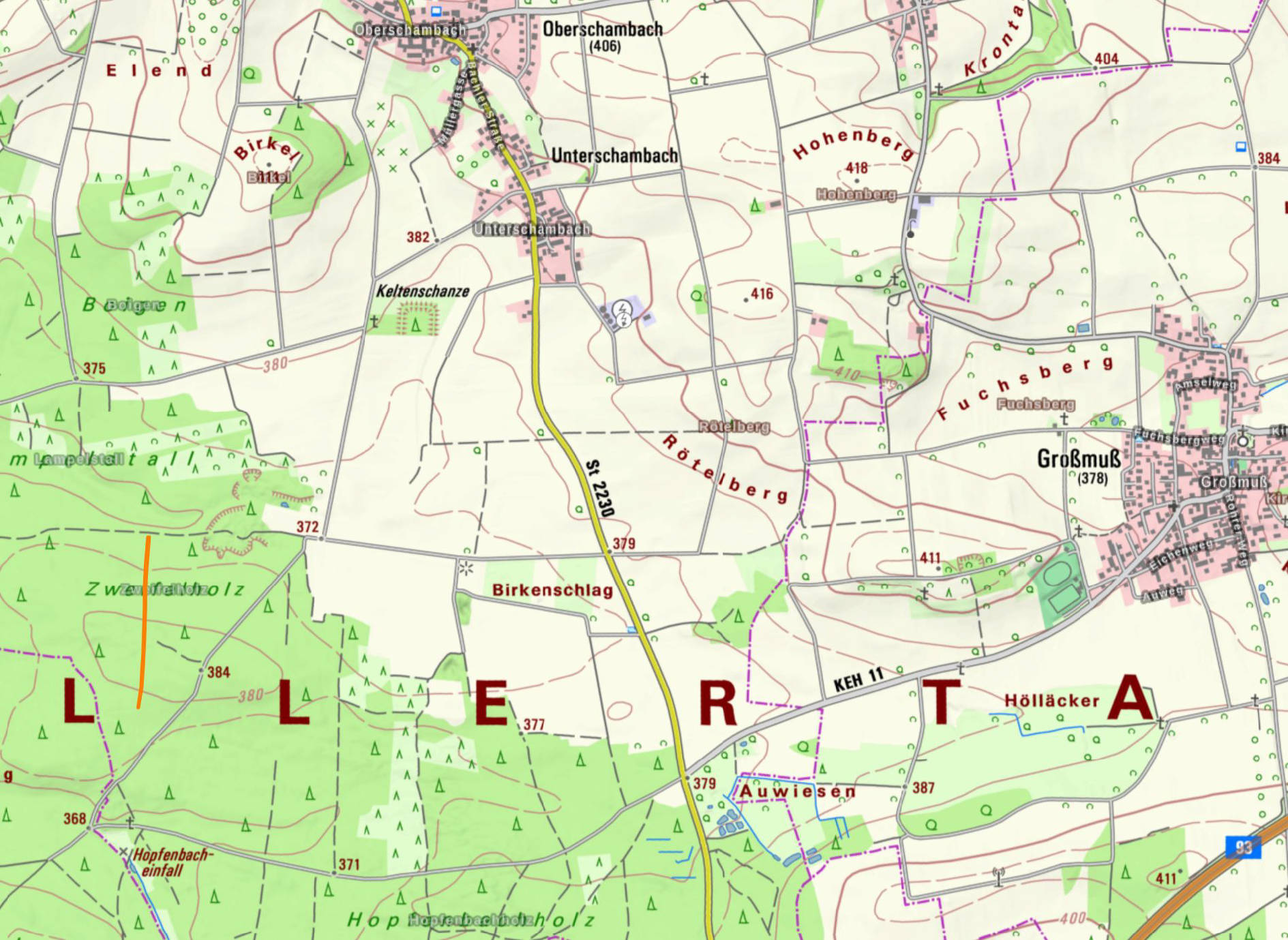 Waldgrundstück in Gemarkung Oberschambach Fl-Nr. 1138, 93345 Hausen - Bild 2