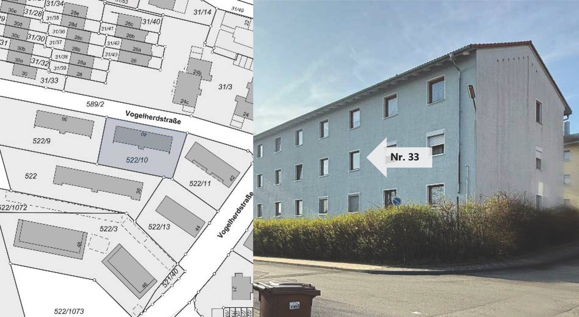 Eigentumswohnung ca. 45 qm nebst Kellerraum in Vogelherdstraße  40, 90513 Zirndorf