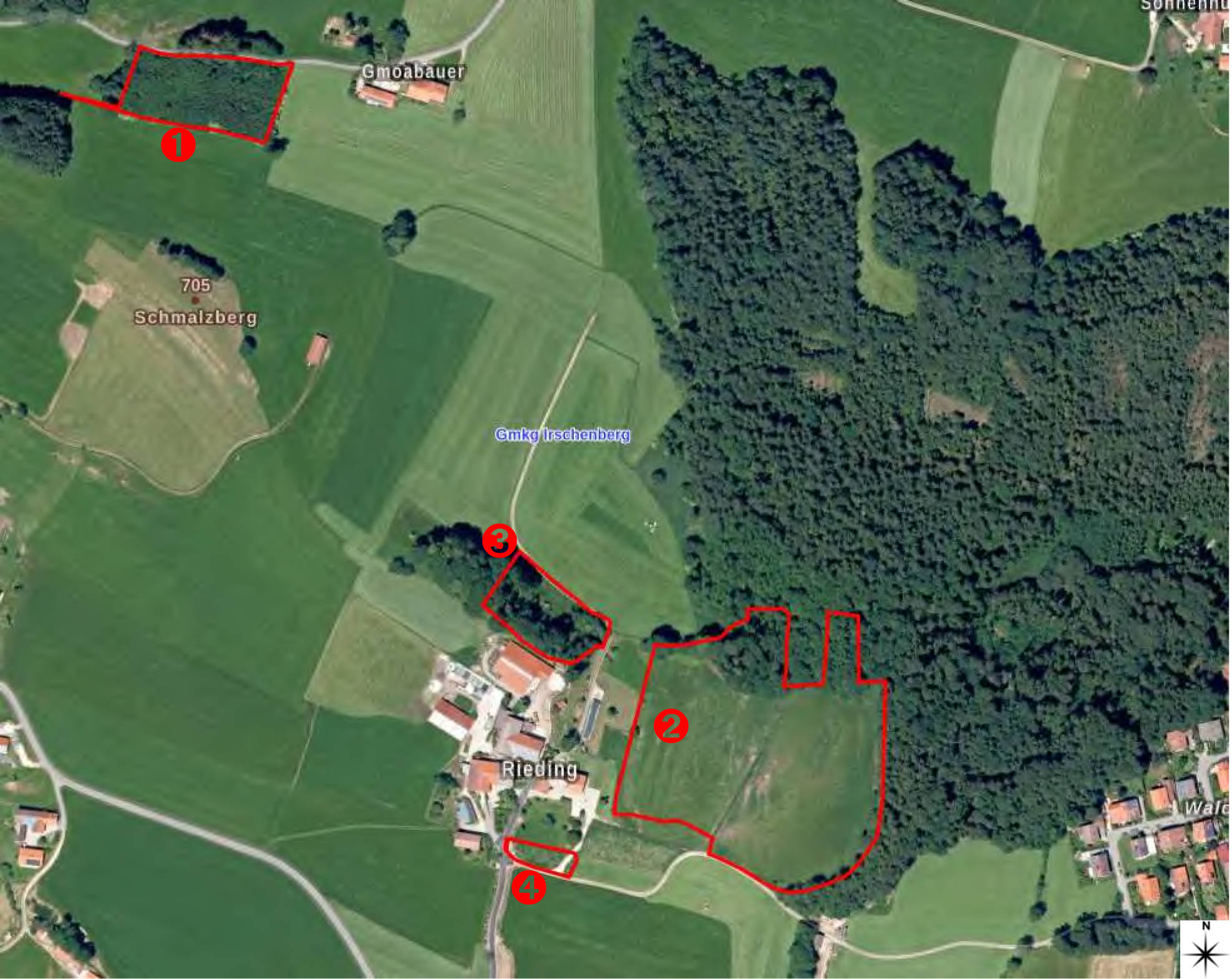 Grünland/ Streuwiese/ Wald in Norderfeld, 83737 Rieding