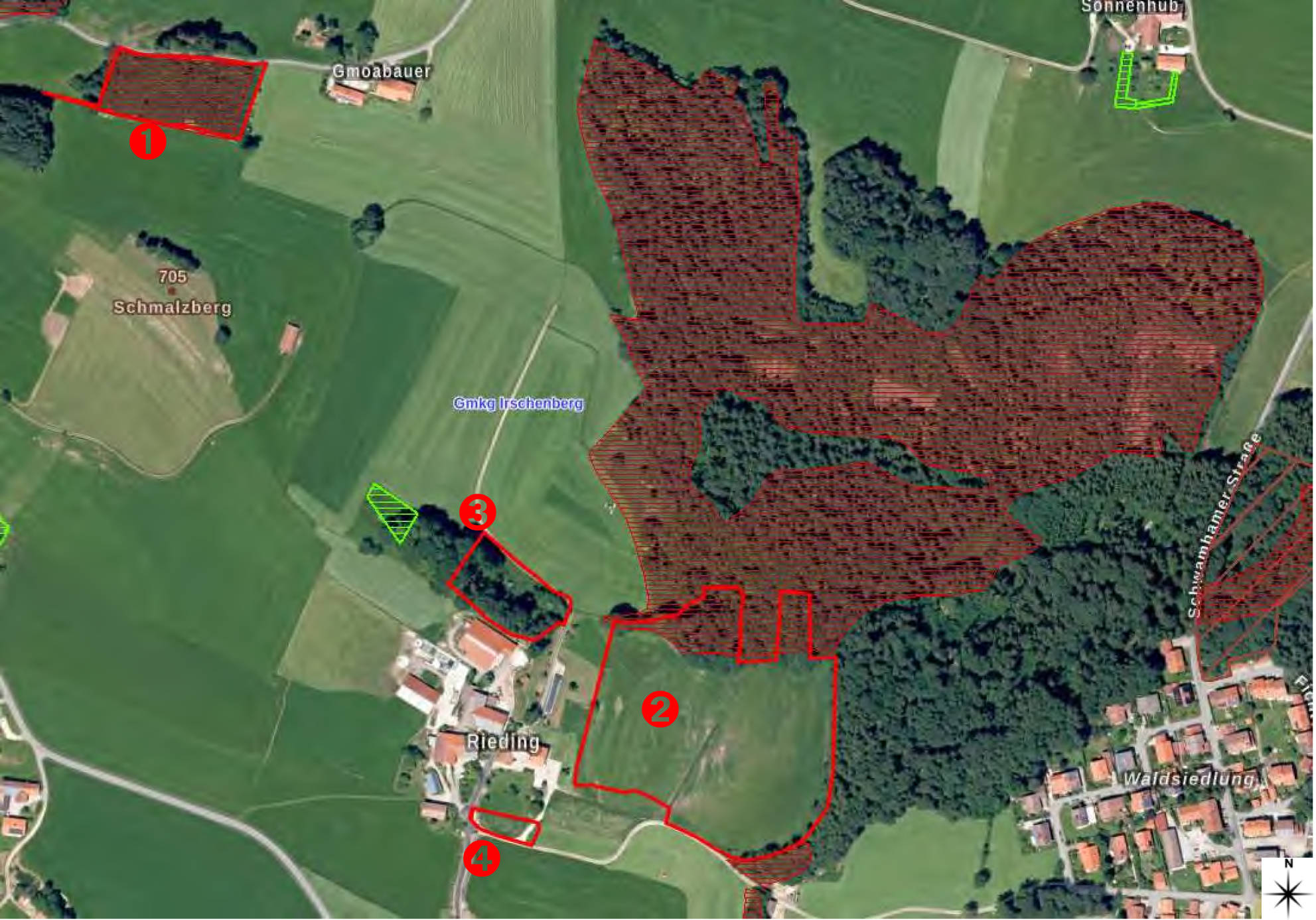 Grünland/ Streuwiese/ Wald in Norderfeld, 83737 Rieding - Bild 4