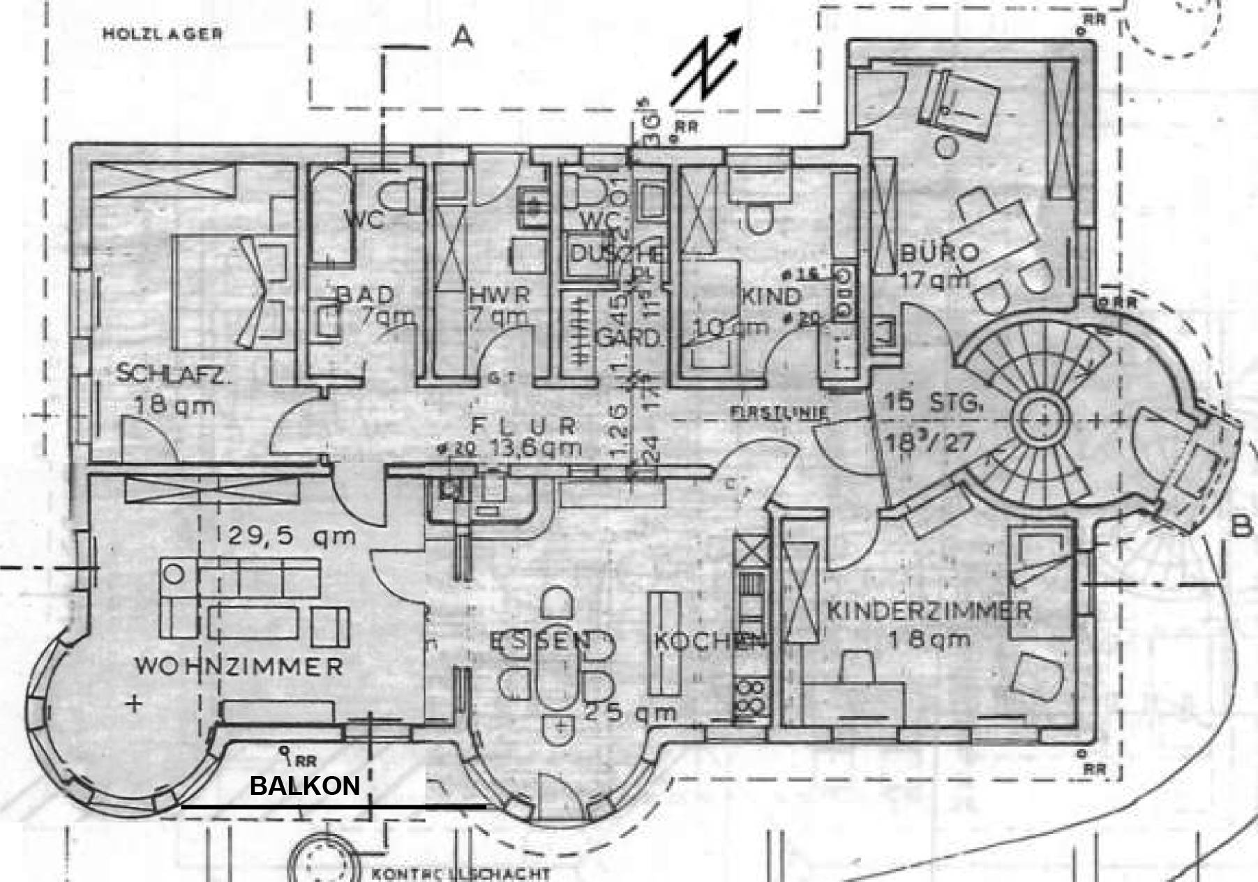 unbebautes Grundstück sowie Wohnungen in Mehrfamilienhaus in Rosenstraße 22 und 24, 97450 Arnstein, Halsheim - Bild 2