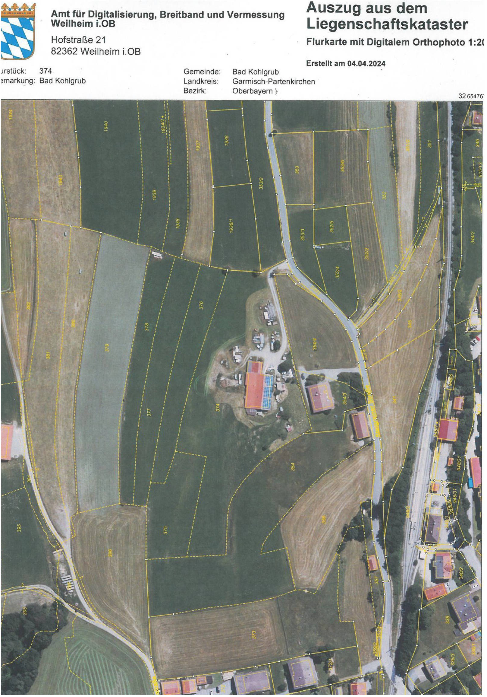 land- und forstwirtschaftlich genutztes Grundstück in Gmeinaufeld, 82433 Bad Kohlgrub - Bild 2