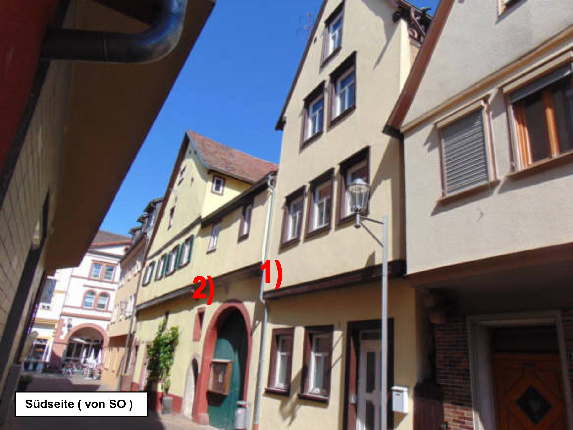 Grundstück bebaut mit denkmalgeschütztem Wohnhaus; Grundstück bebaut mit Anbau in Schulgasse 3, 97753 Karlstadt - Bild 2