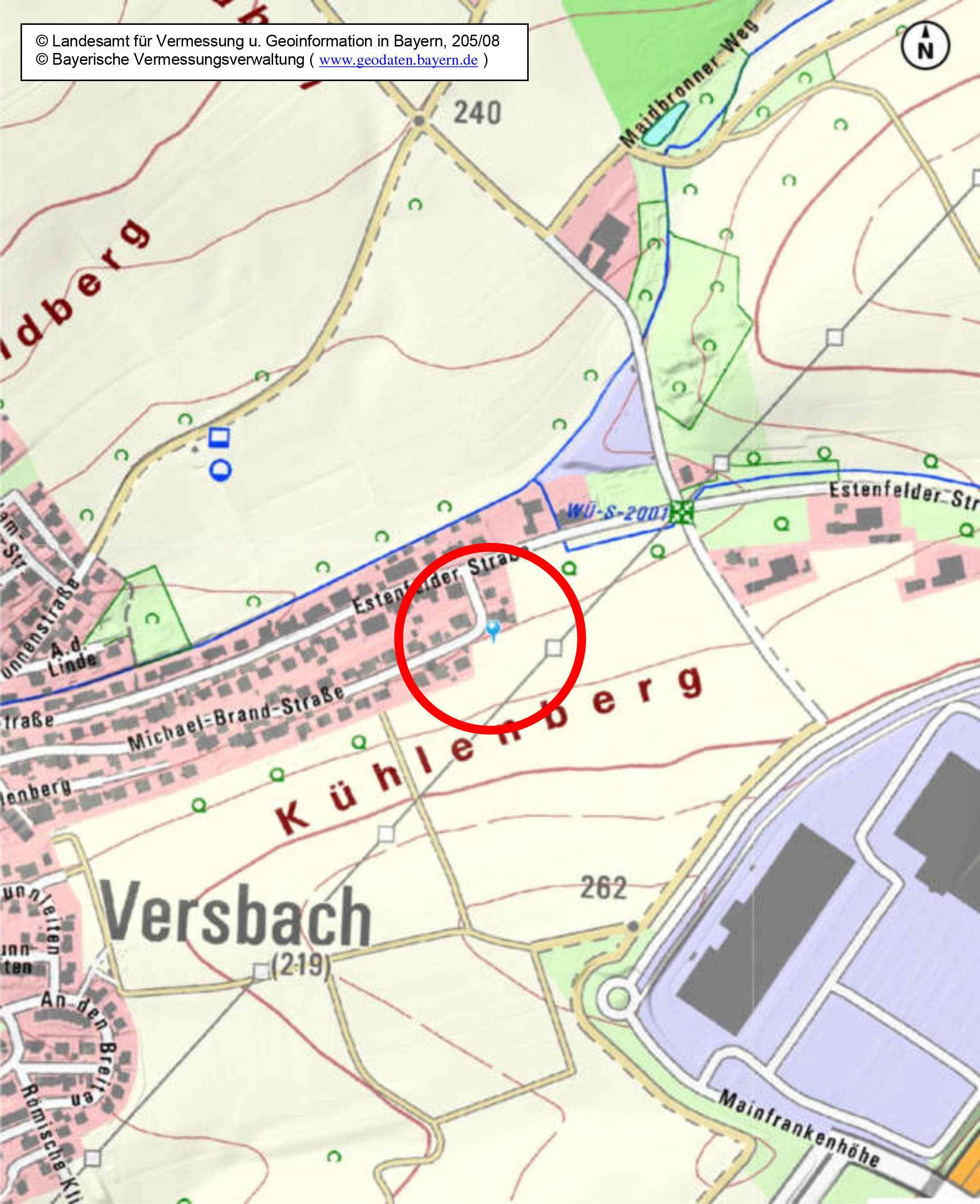 bayern 0003K0056-2024 Nähe Michael-Brand-Straße, 97078 Würzburg, Versbach