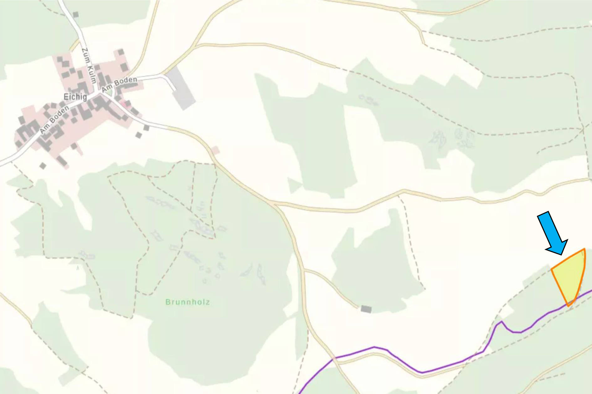 land- und forstwirtschaftlich genutztes Grundstück, s. Beschreibung in Teich, 96215 Lichtenfels, Köttel - Bild 2