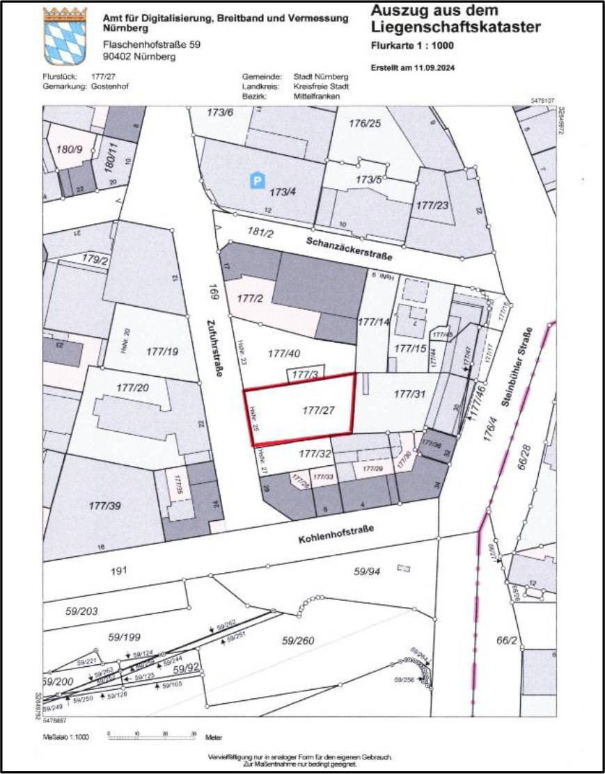 bayern 0003K0076-2024 Zufuhrstraße 23, 25, 27, 90443 Nürnberg