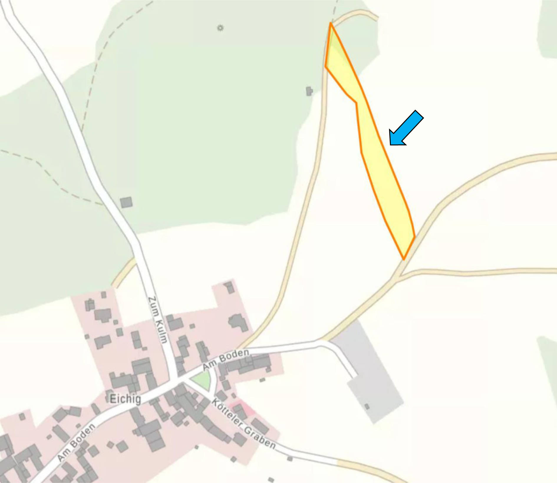 land- und forstwirtschaftlich genutztes Grundstück, s. Beschreibung in Weismainer Weg u. Köttler Weg, 96215 Lichtenfels, Köttel - Bild 2