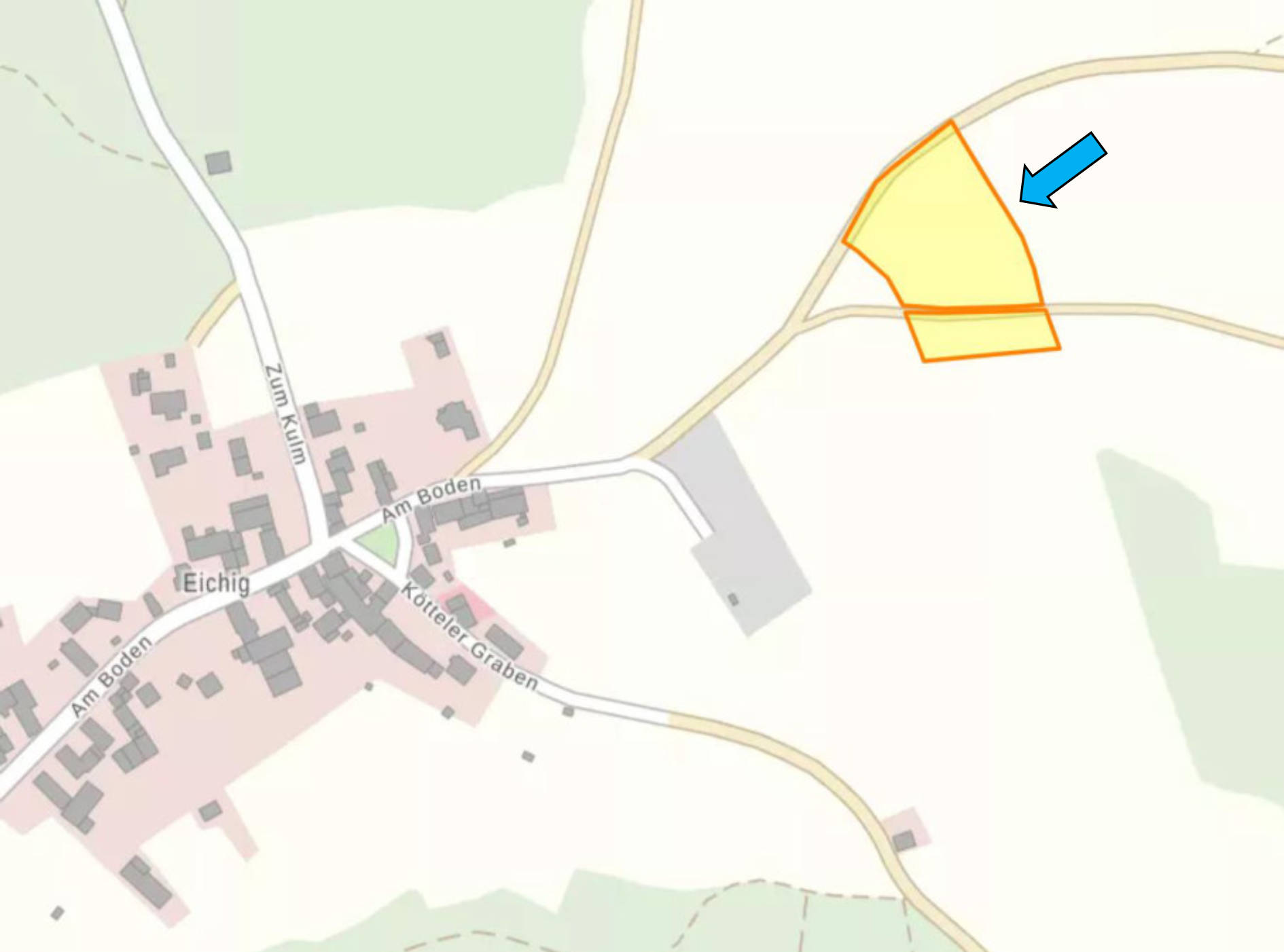 land- und forstwirtschaftlich genutztes Grundstück, s. Beschreibung in Weismainer Weg u. Köttler Weg, 96215 Lichtenfels, Köttel