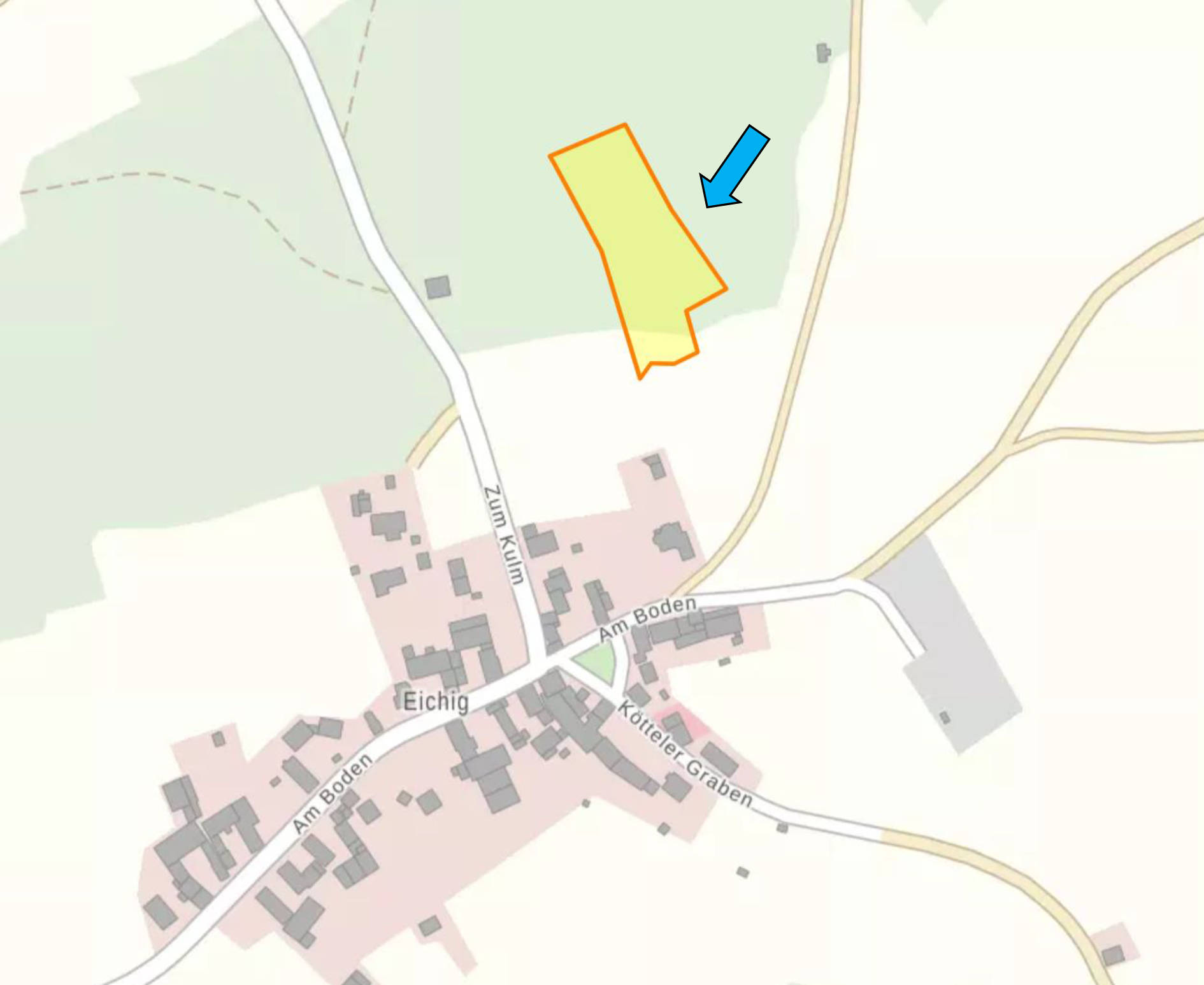 land- und forstwirtschaftlich genutztes Grundstück, s. Beschreibung in Köttler Weg, 96215 Lichtenfels, Köttel