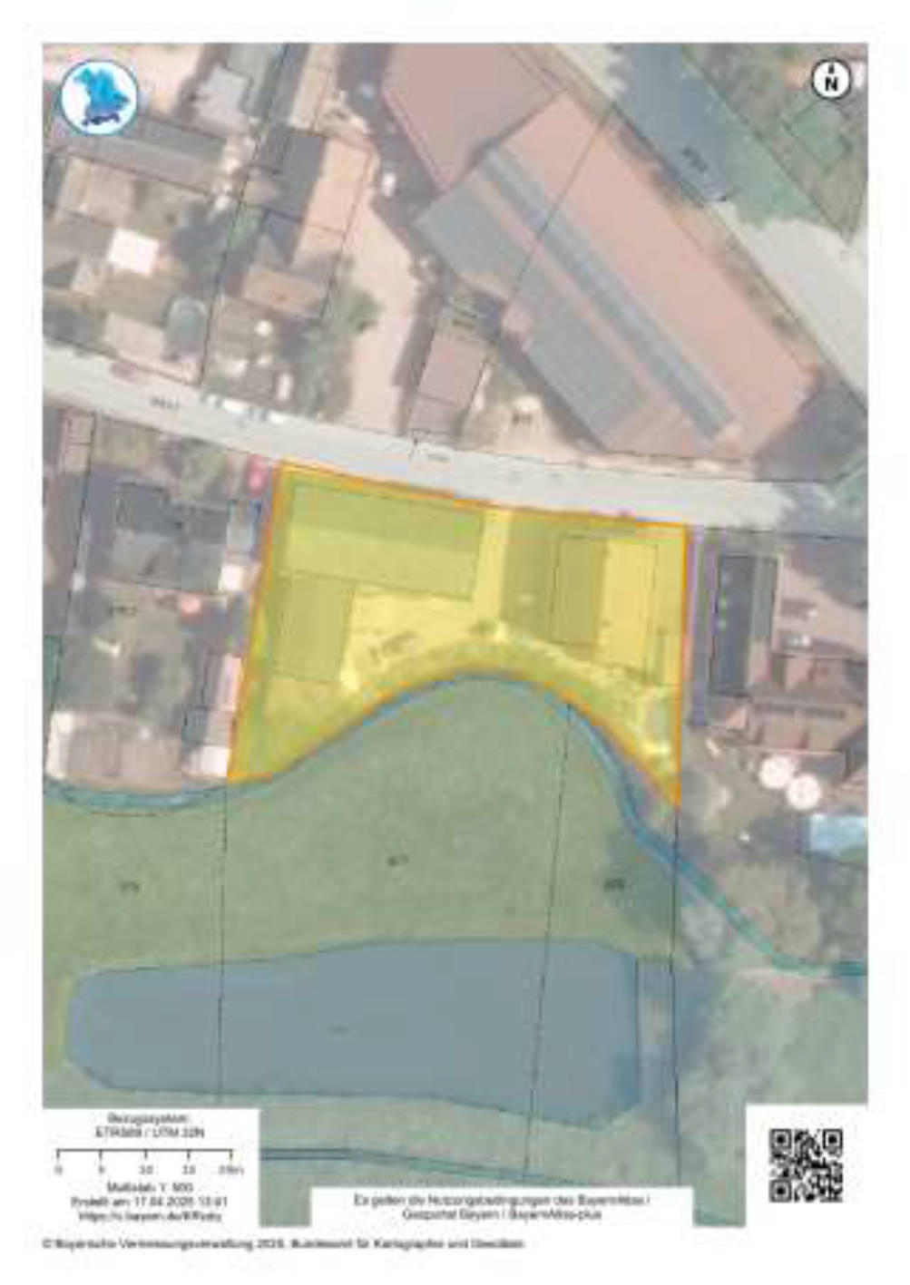 Wohn-/Geschäftshaus, land- und forstwirtschaftlich genutztes Grundstück, Sonstiges, mit einem Wohnhaus und ehem. landwirtschaftlichen Nebengebäuden bebautes Grundstück; Das ehem. Stallgebäude des Flurstücks 871 überbaut das Flstk. 870 mit ca. 230 qm. in Mainbachtal 15, 91126 Schwabach - Bild 5