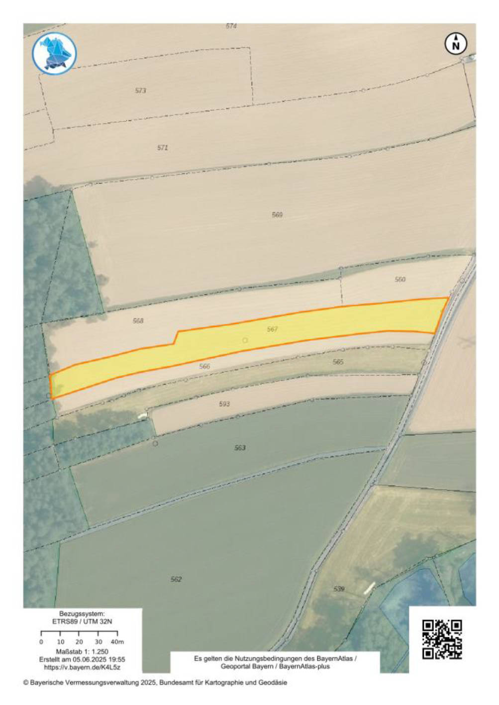 land- und forstwirtschaftlich genutztes Grundstück in In der Röte, 91154 Roth, Ottersdorf - Bild 3