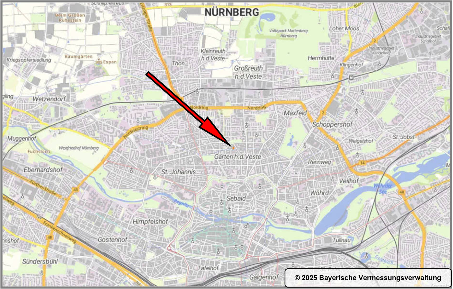 bayern 0003 K 0159/2025 Schweppermannstraße 61, 90408 Nürnberg, Gärten h. d. Veste 9