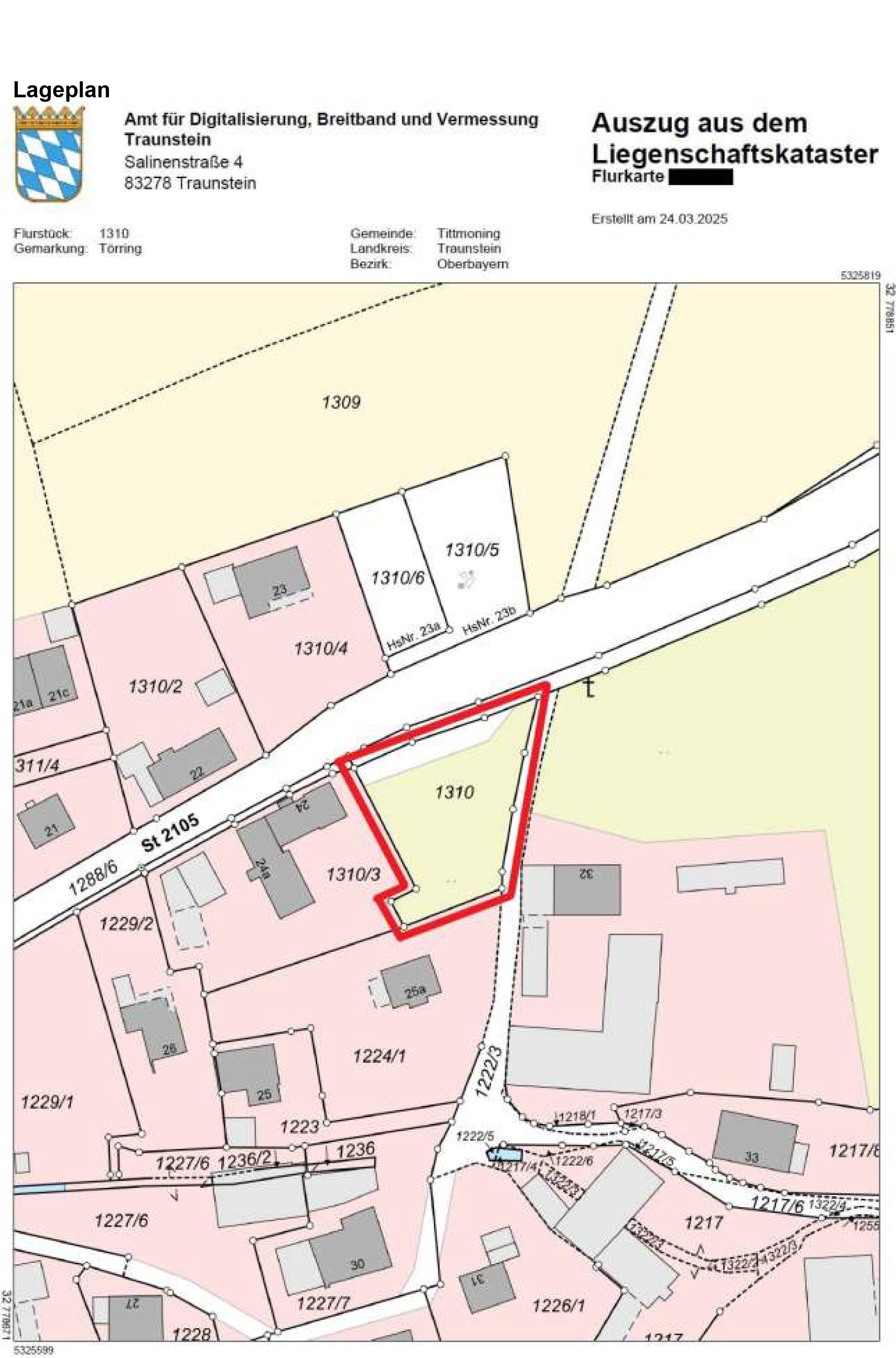 bayern 0004 K 0061/2024 Nähe Wiesmühl  24 und 24 a, 84529 Tittmoning/Wiesmühl 9