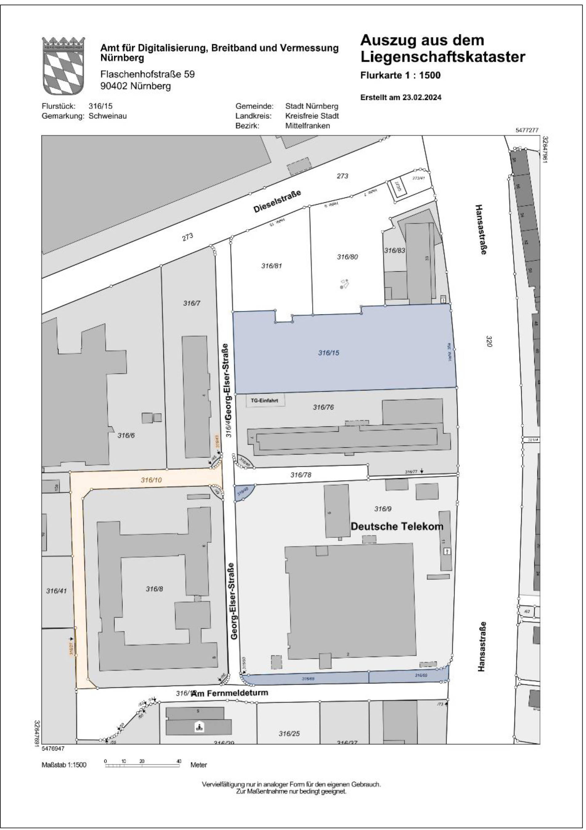 bayern 0009K0185-2023 Hansastraße 35a, 90441 Nürnberg , Schweinau