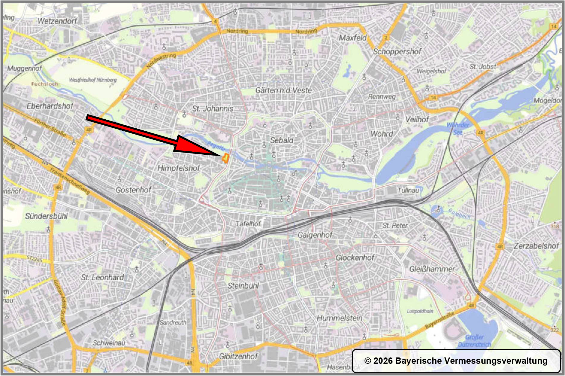 bayern 0010 K 0121/2025 Westtorgraben  13, 90429 Nürnberg, Himpfelshof 14