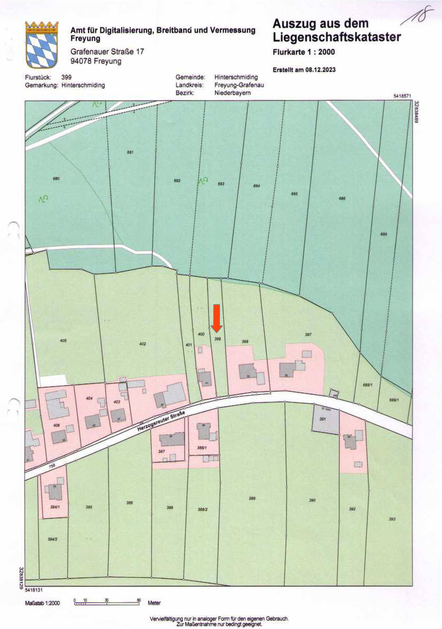 land- und forstwirtschaftlich genutztes Grundstück in Nähe Herzogsreuter Straße, 94146 Hinterschmiding - Bild 4