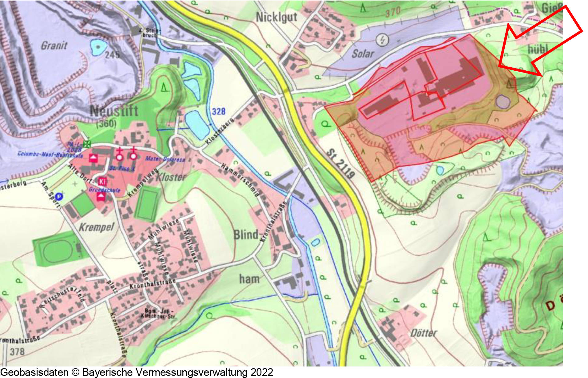 Betriebsgelände Industriebetrieb, Lagerhallen in Blindham 18, 18a, 94496 Ortenburg