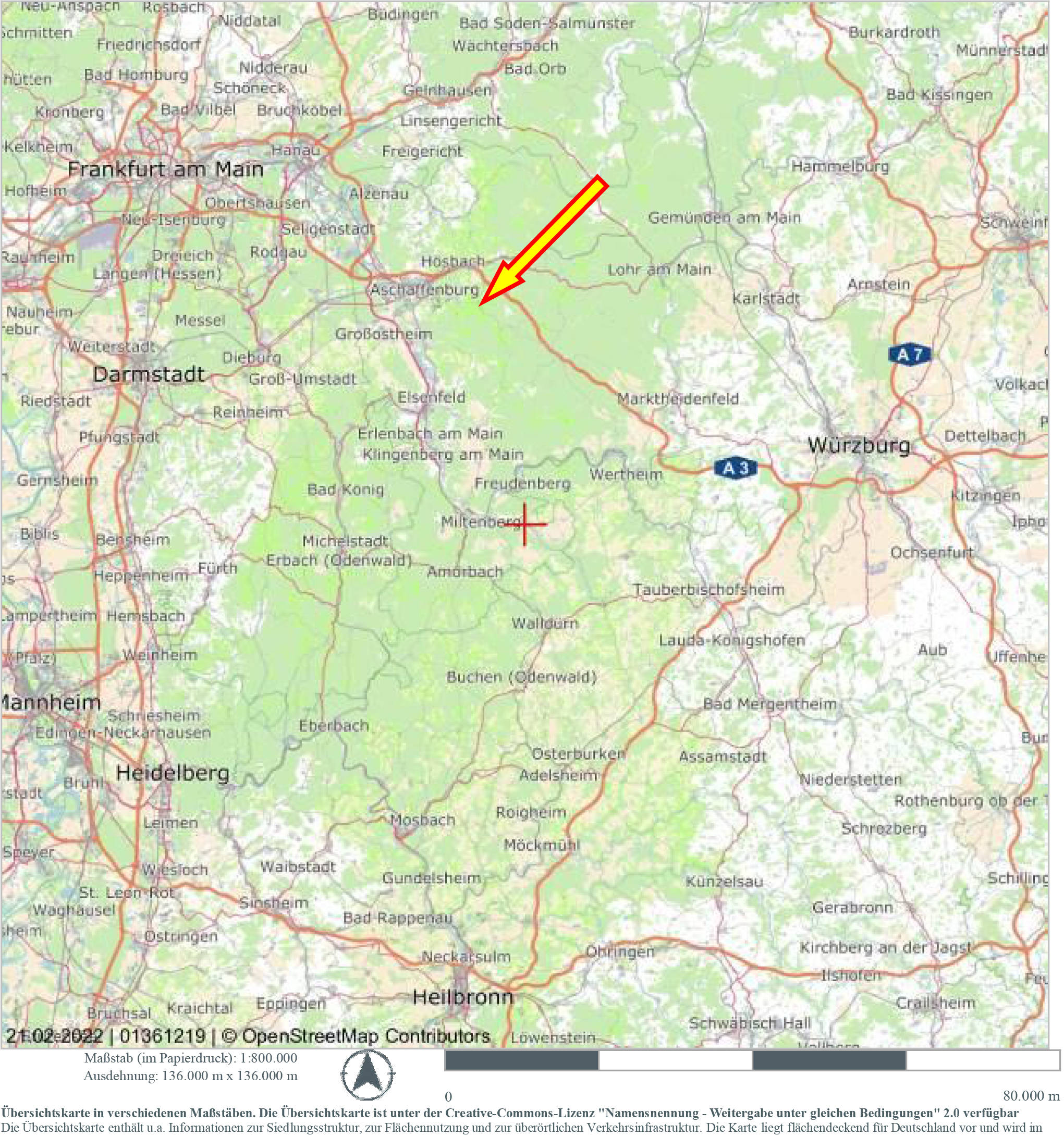 bayern 0852K0048-2021 Michelbach, 63856 Bessenbach, Keilberg und Herbstgrund, 63808 Haibach, Grünmorsbach