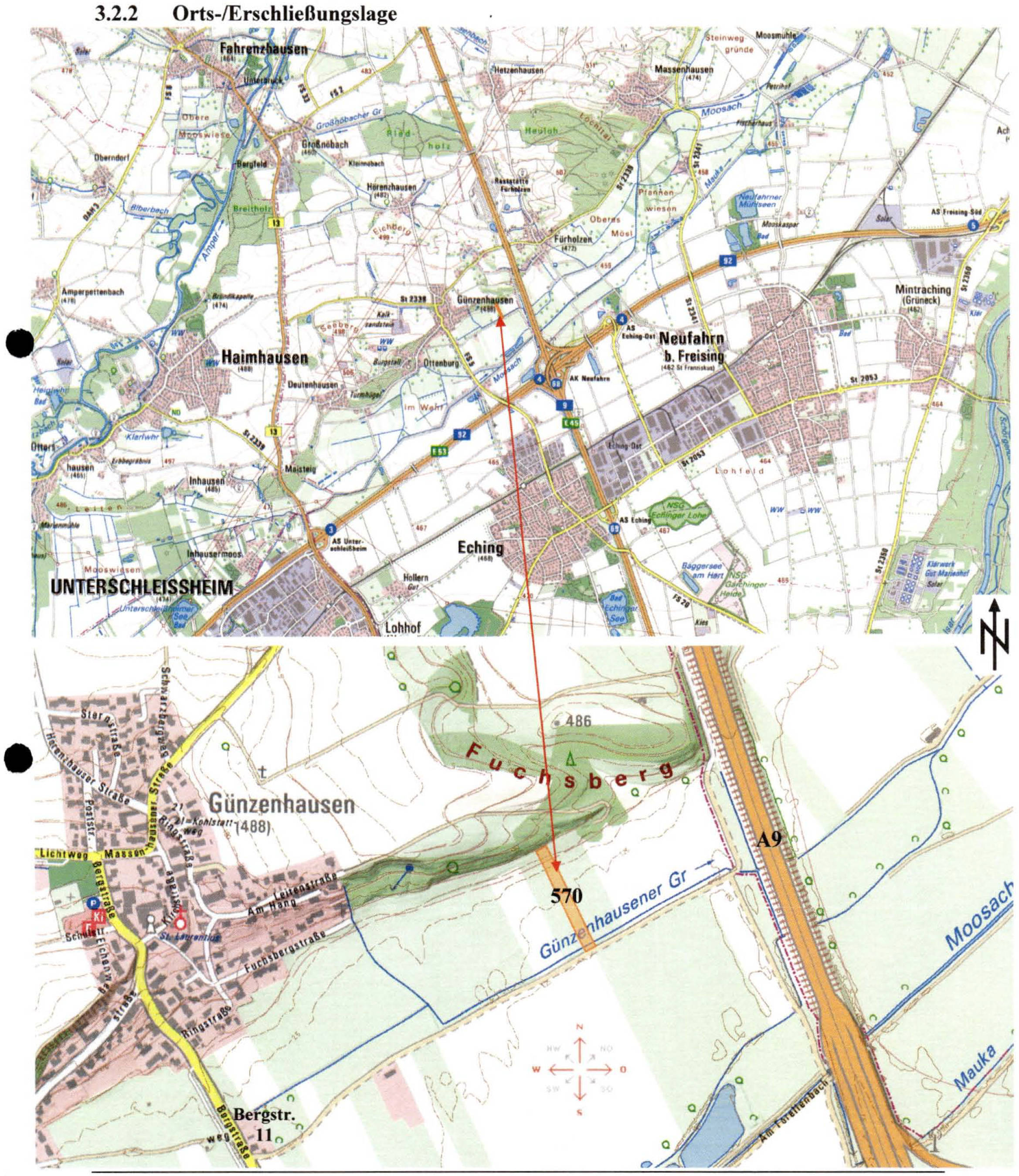 land-/ forstwirtschtl. Flächen in 710 Ifml Feldfahrt östlich Bergstraße 11, 85356 Eching-Günzenhausen - Bild 2