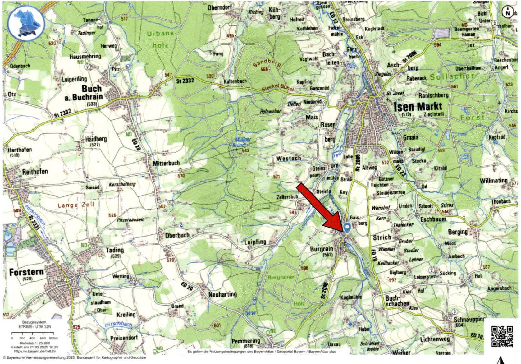 bayern 3 K 67/24 Hauptstraße 26b, 84424 Isen/ Ortsteil Burgrain 15