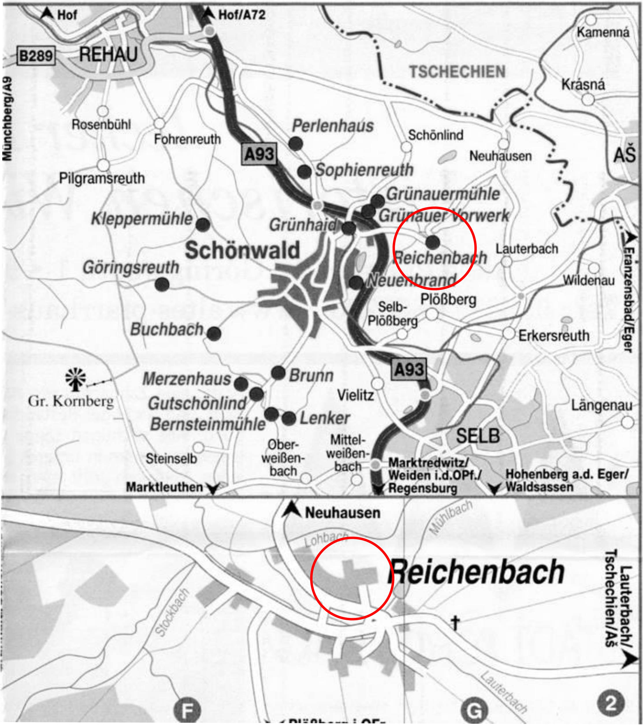 Bauernhaus mit 2 Holzscheunen, Wiesengrundstück, Garagengrundstück mit 2 Massivgaragen in Reichenbach 8, 95173 Schönwald - Bild 3