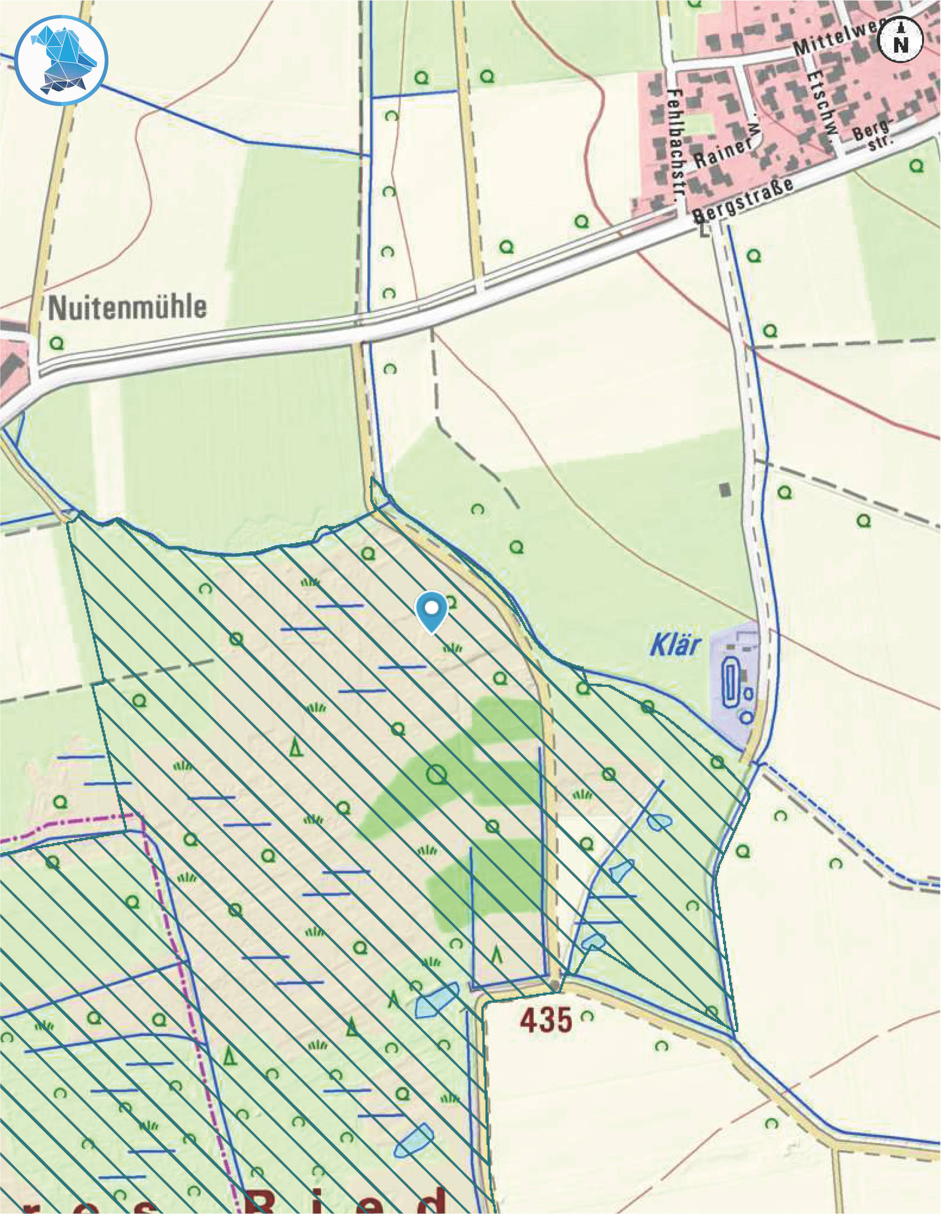 Wohn-/Geschäftshaus, Baugrundstück, land- und forstwirtschaftlich genutztes Grundstück in Bergstraße 19, 89426 Mödingen