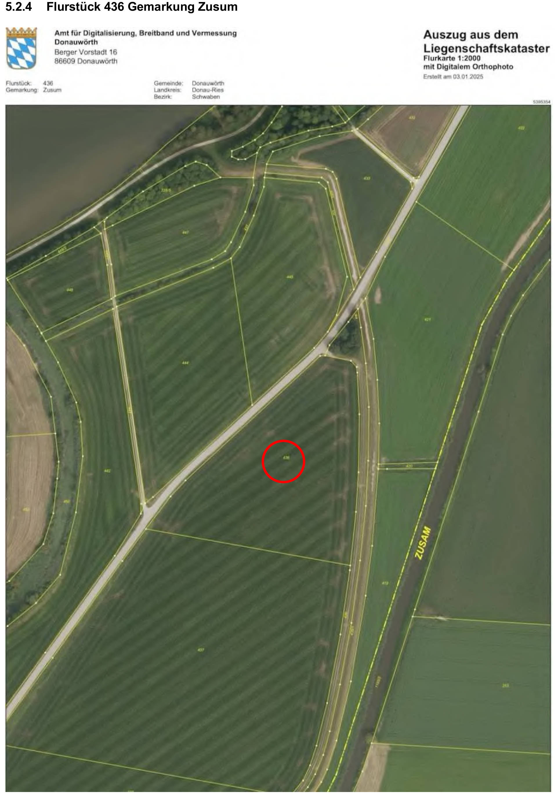 land- und forstwirtschaftlich genutztes Grundstück in Schwedenlänge, Nähe Zusam, Scher, Galgenmahd , 86609 Donauwörth, Zusum - Bild 4