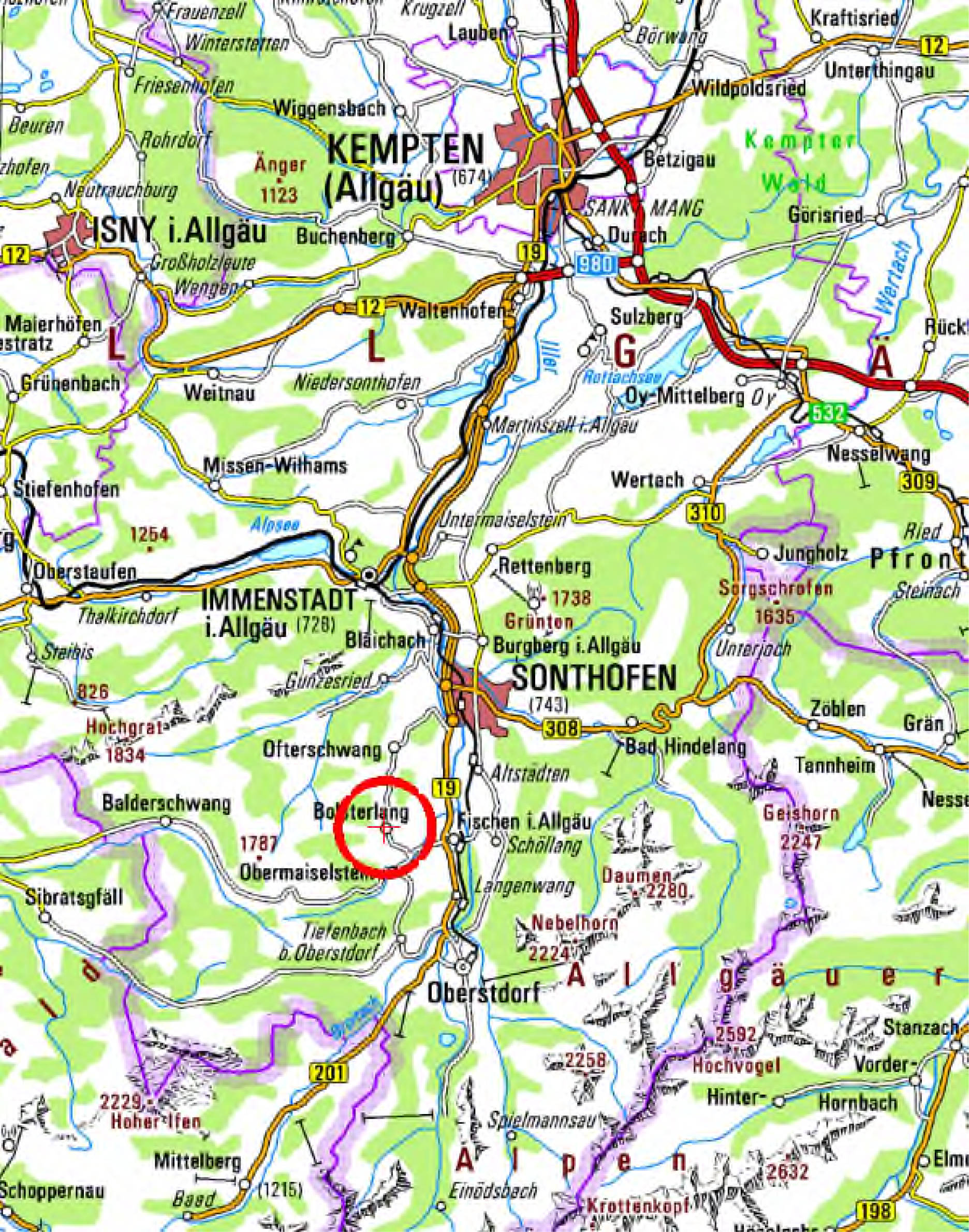 bayern K0027-2022 Kapellenweg  9. 11, 87538  Bolsterlang,