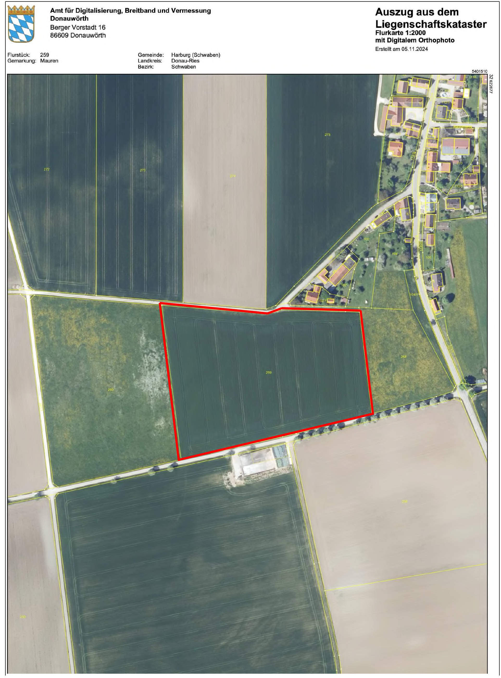 land- und forstwirtschaftlich genutztes Grundstück in Hungerberg, 86655 Harburg, Mauren - Bild 5