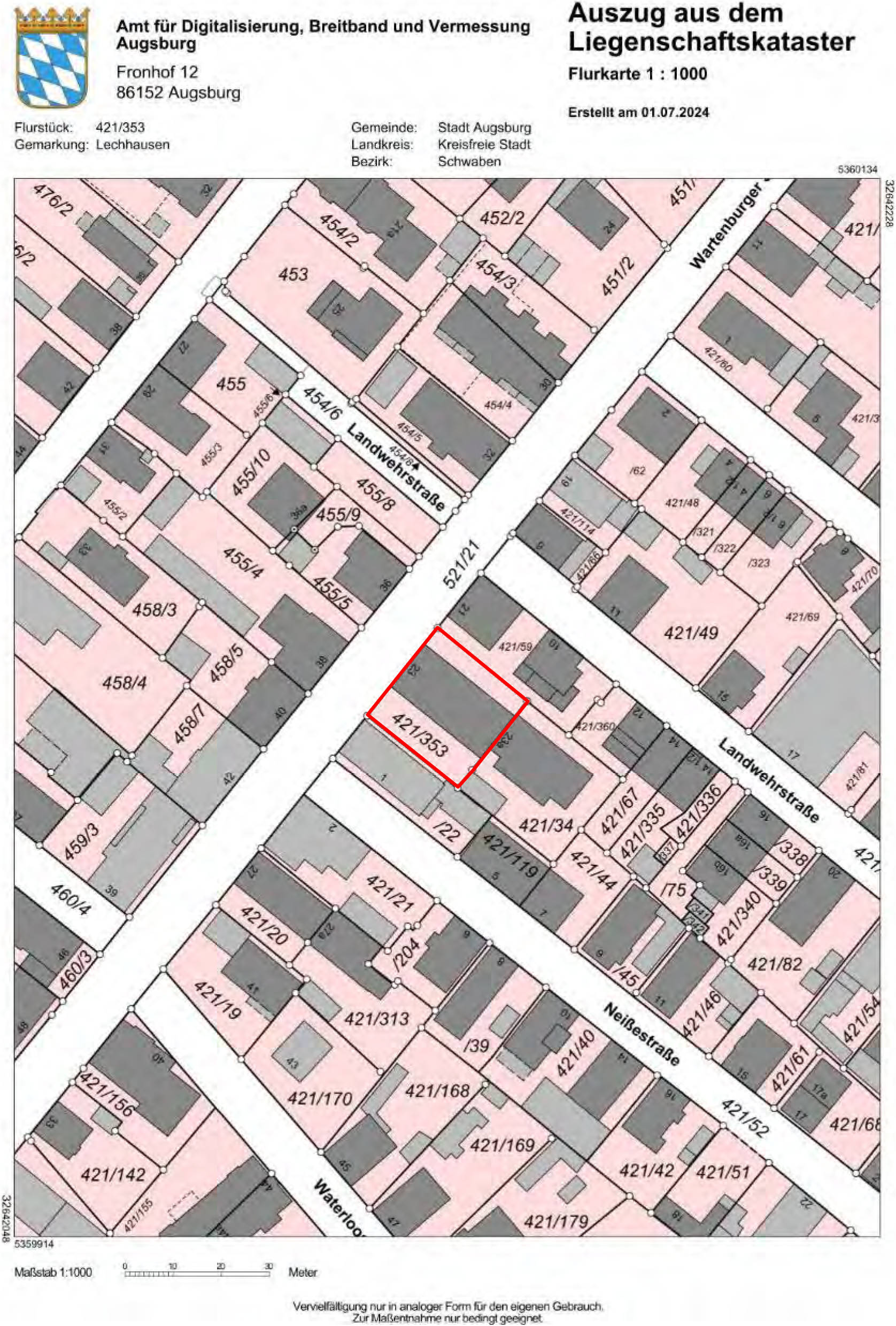 bayern K0034/2024 Wartenburger Straße  23, 86165 Augsburg, Lechhausen 14