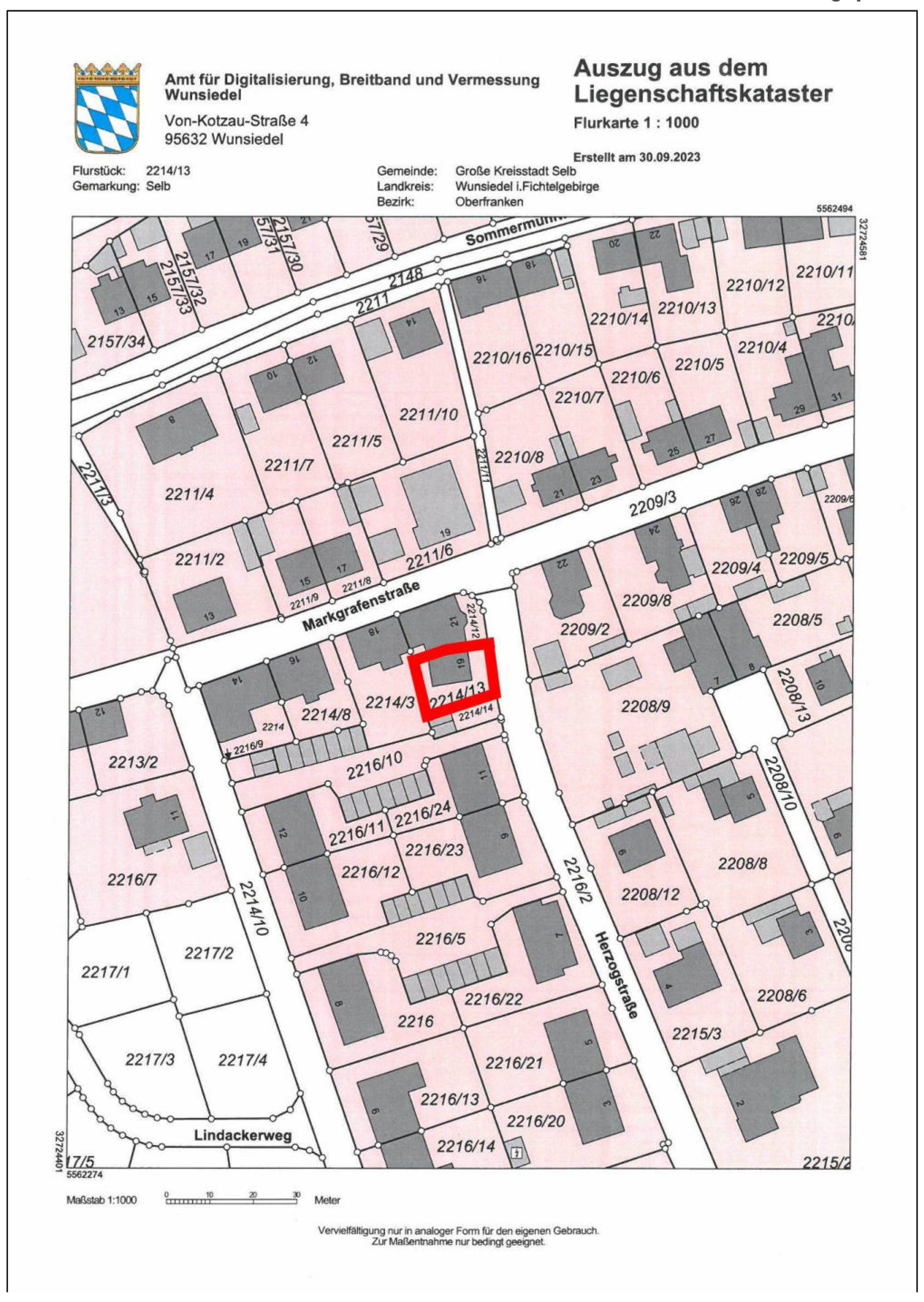 Wohnung im 2. Obergeschoß samt Kellerraum und Bodenkammer; in Herzogstraße 19, 95100 Selb - Bild 2