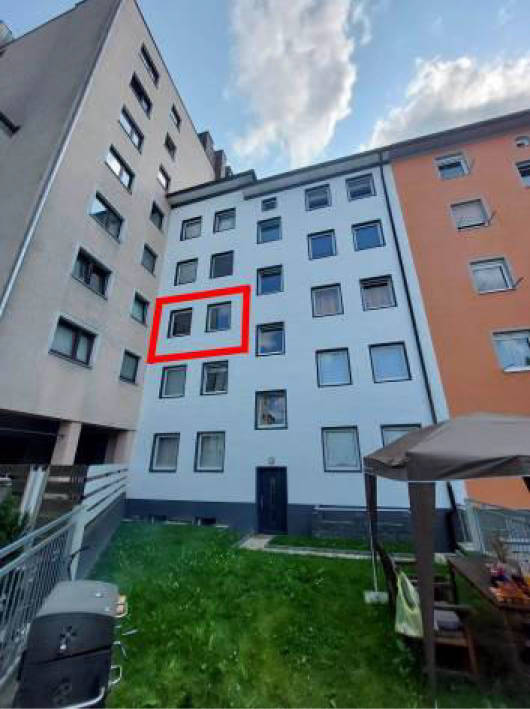 Eigentumswohnung im 2. OG links mit Kellerraum; in Bahnhofstraße 9, 00000 Hof