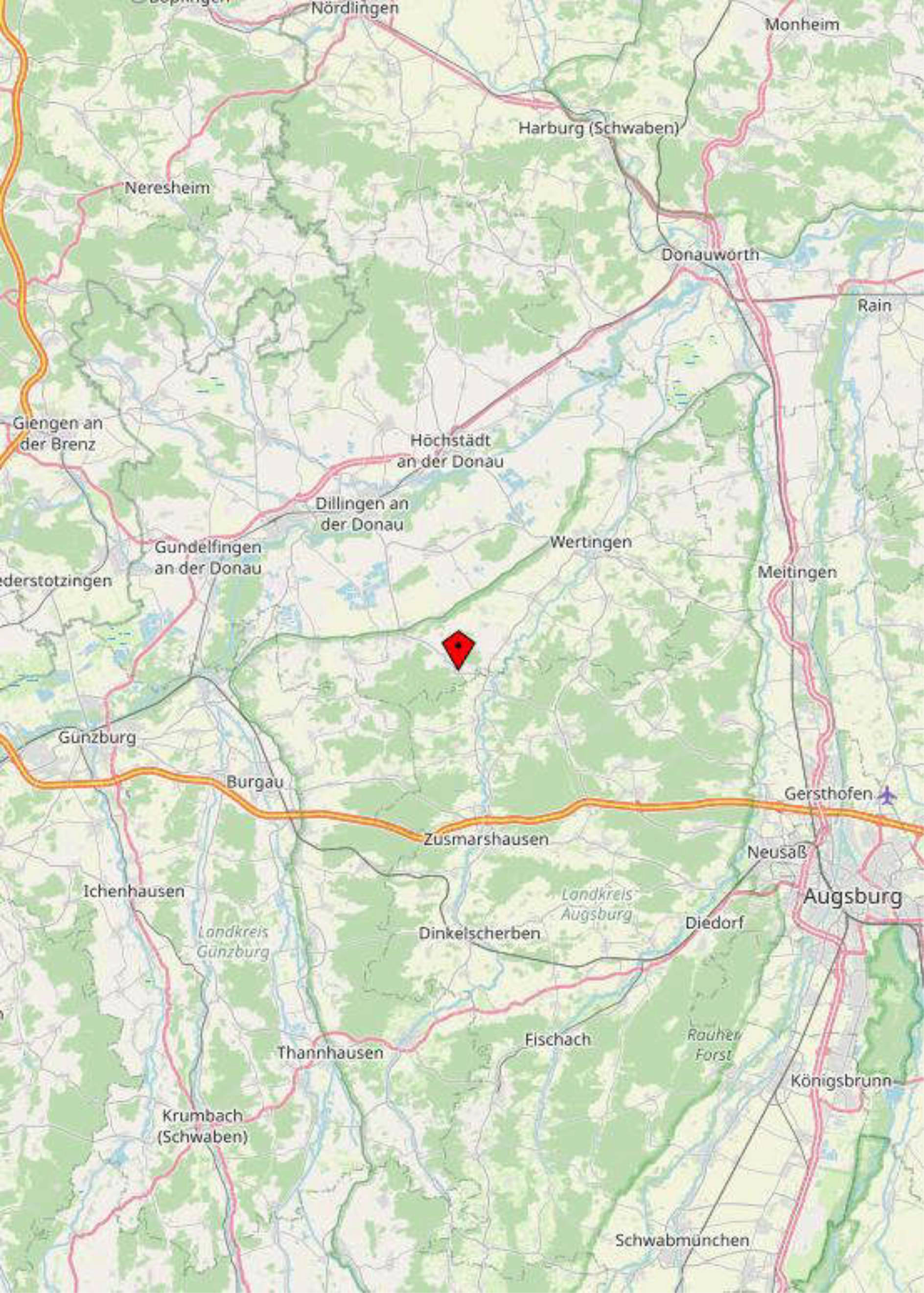 bayern K 0043/2024 Hangstraße 2 und Nähe Hangstraße, 89438 Holzheim, Ellerbach 25