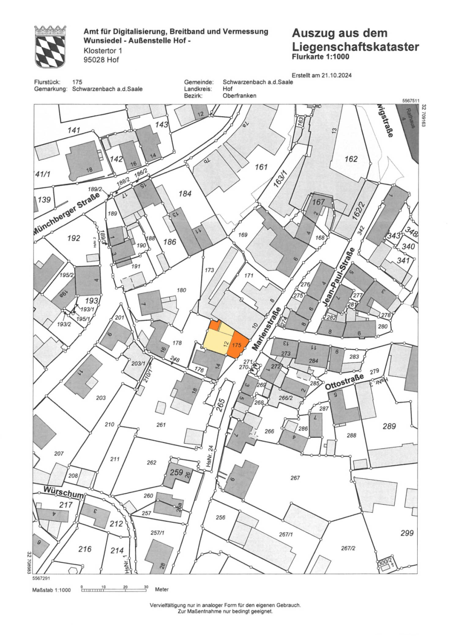 Einfamilienhaus als Doppelhaushälfte in Marienstraße 12, 95126 Schwarzenbach a. d. Saale - Bild 2