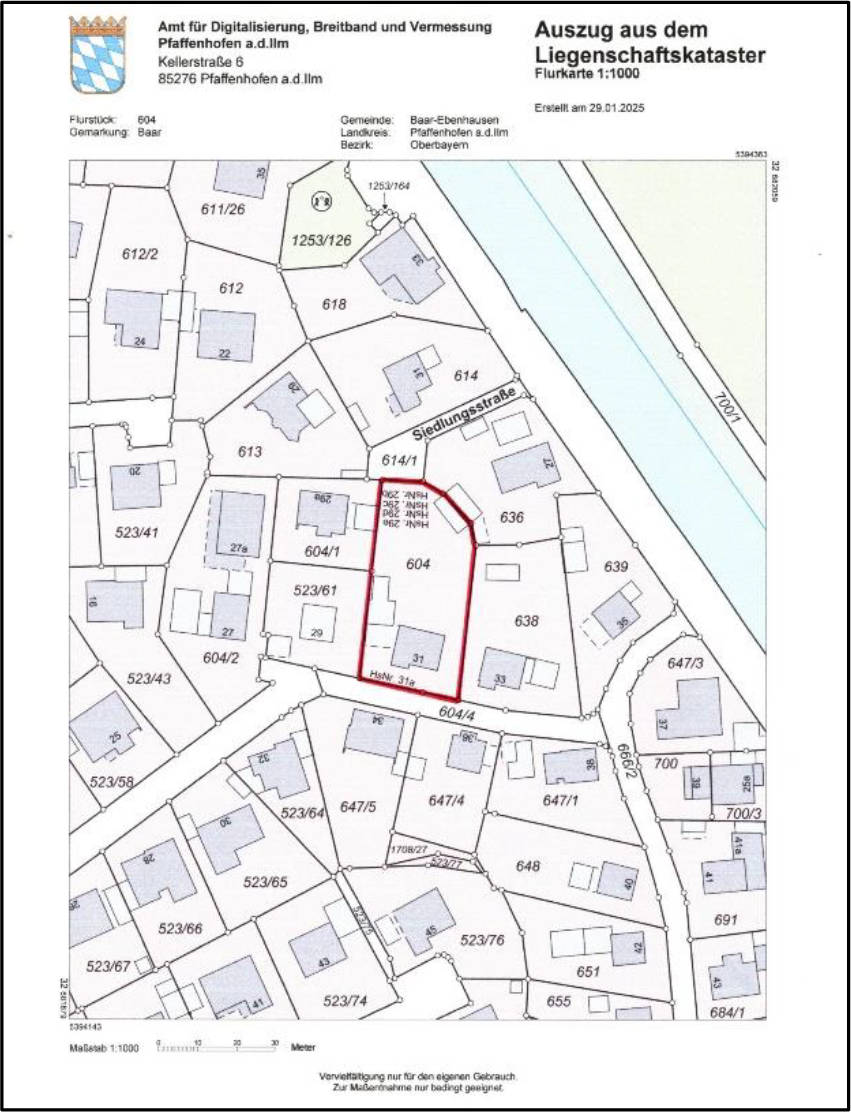 bayern K 0085/2024 Lindenstraße 31, 31 a, Siedlungsstraße 29b, 29c, 29 d, 29e, 85107 Baar-Ebenhausen, Baar 16