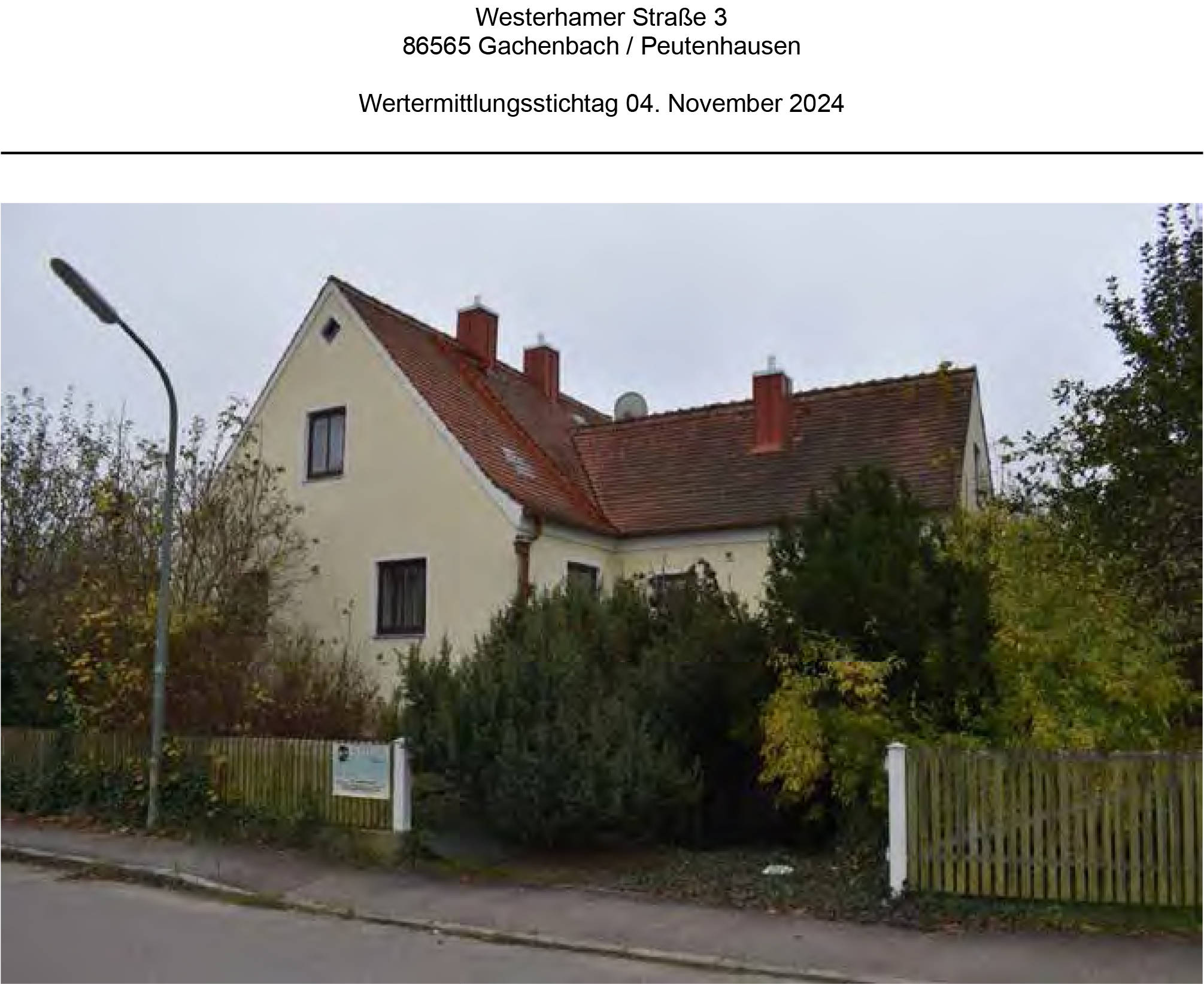 Einfamilienhaus in Westerhamer Str. 3, 86565 Gachenbach-Peutenhausen
