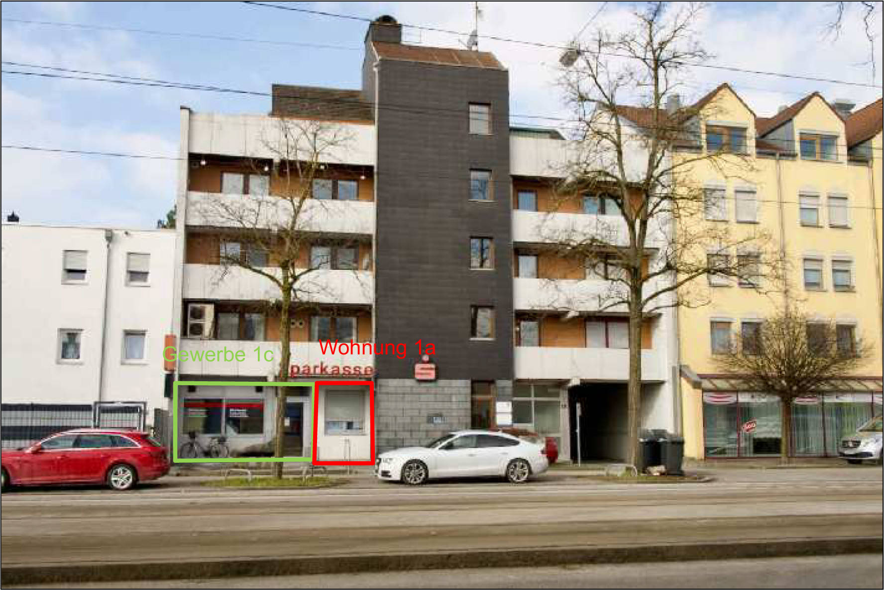 Wohn-/Geschäftshaus, Kfz-Stellplatz (Tiefgarage) in Donauwörther Straße 121, 86154 Augsburg