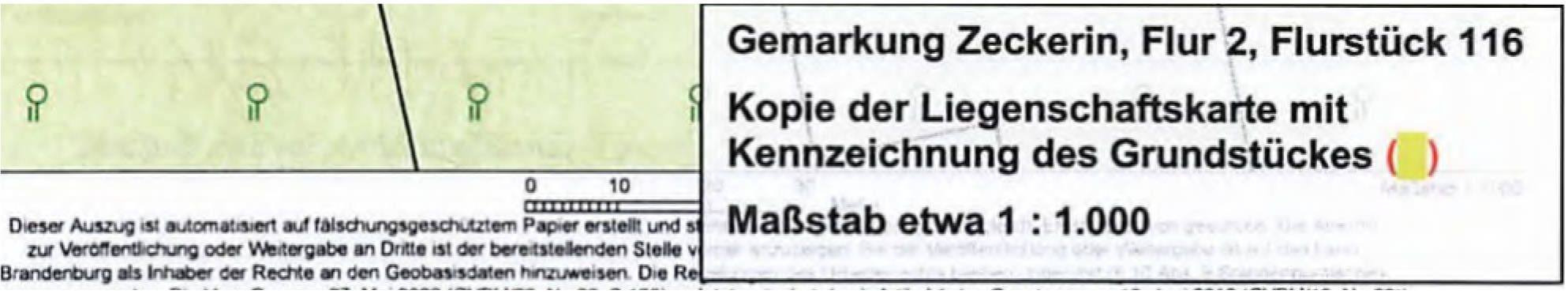 brandenburg 15 K 46/24 , 03249 Sonnewalde OT Zeckerin 9