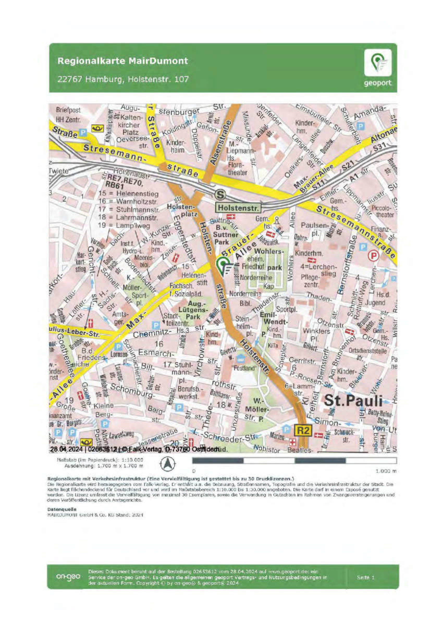 hamburg 323 K 27/23 Holstenstraße 107, 22767 Hamburg 13