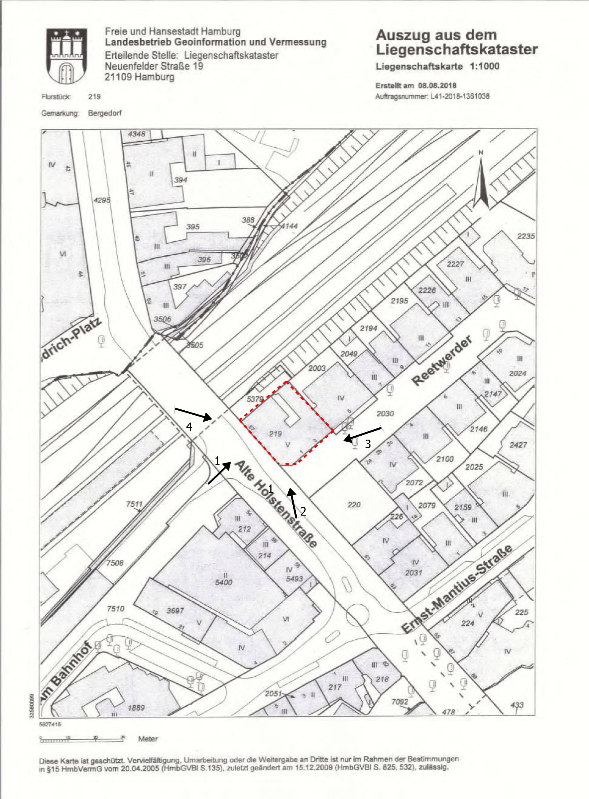 hamburg 417 K 6/18 Alte Holstenstraße 57, Reetwerder 1/3, 21029 Hamburg 21