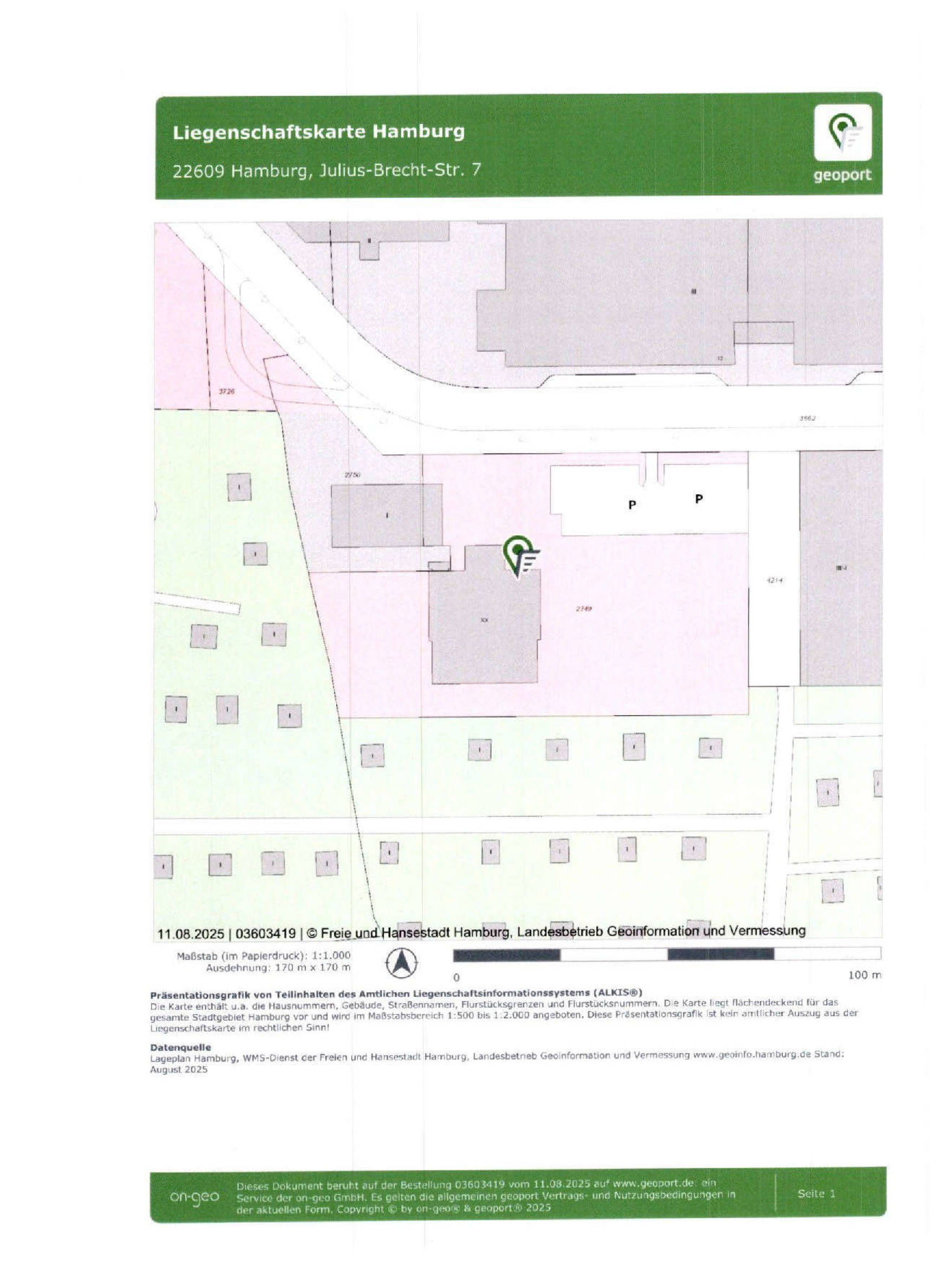 hamburg 541 K 4/25 Julius-Brecht-Straße 7, 22609 Hamburg 24