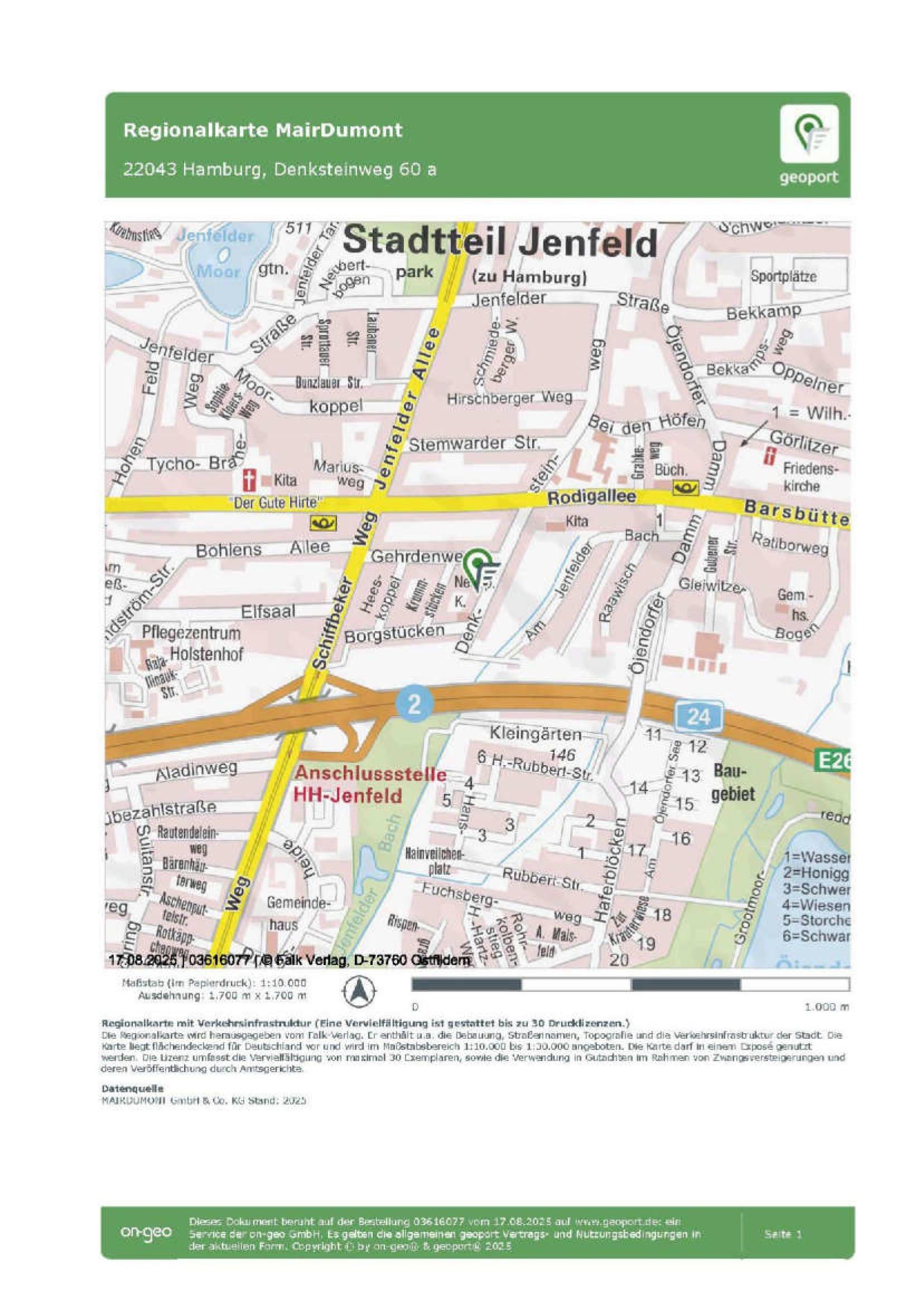 hamburg 717 K 9/25 Denksteinweg 60a, 22043 Hamburg 21