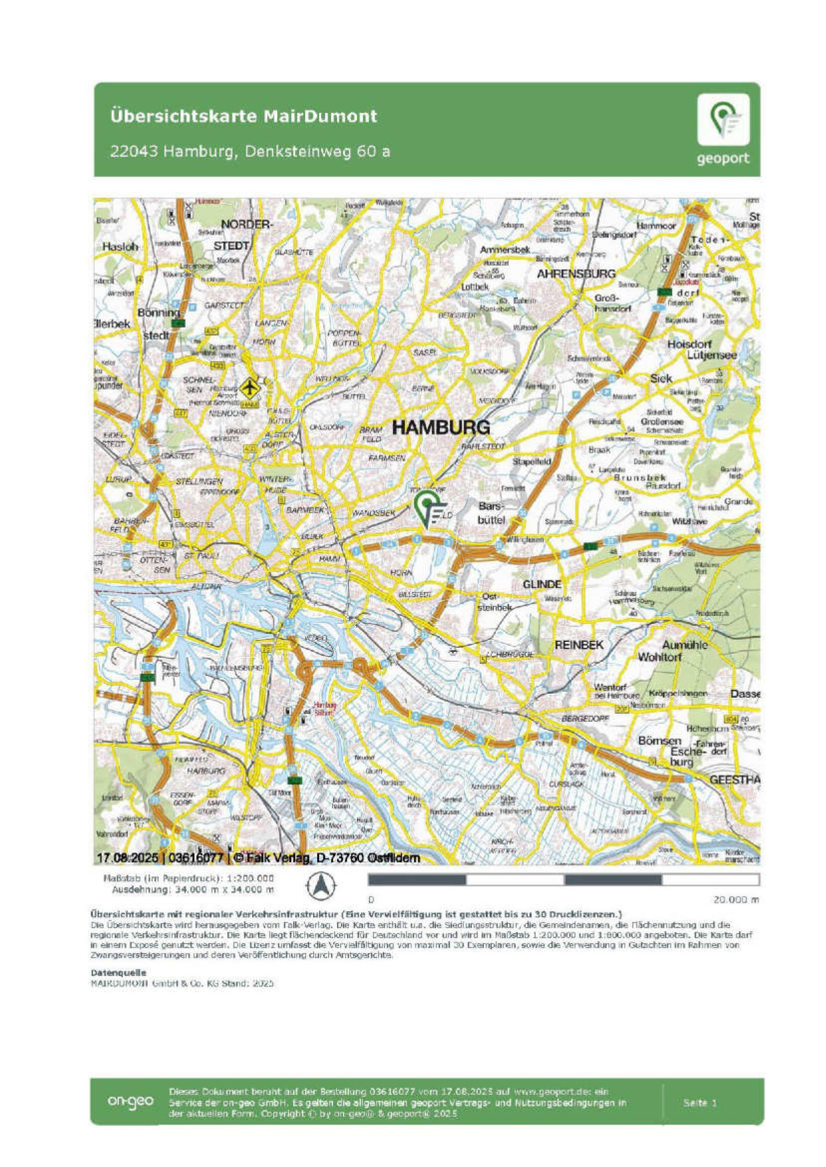 hamburg 717 K 9/25 Denksteinweg 60a, 22043 Hamburg 14