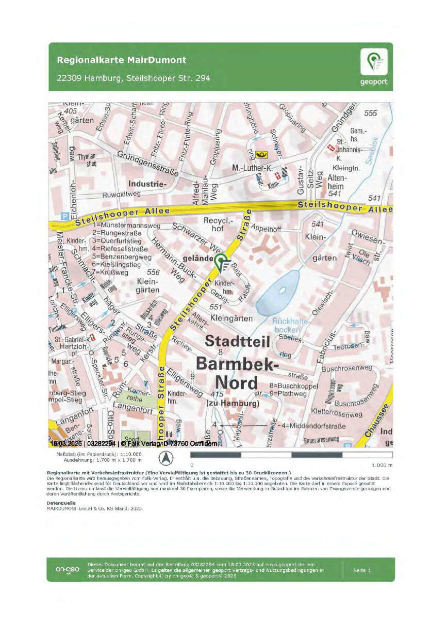 hamburg 802 K 31/24 Steilshooper Straße 294, 22309 Hamburg 22