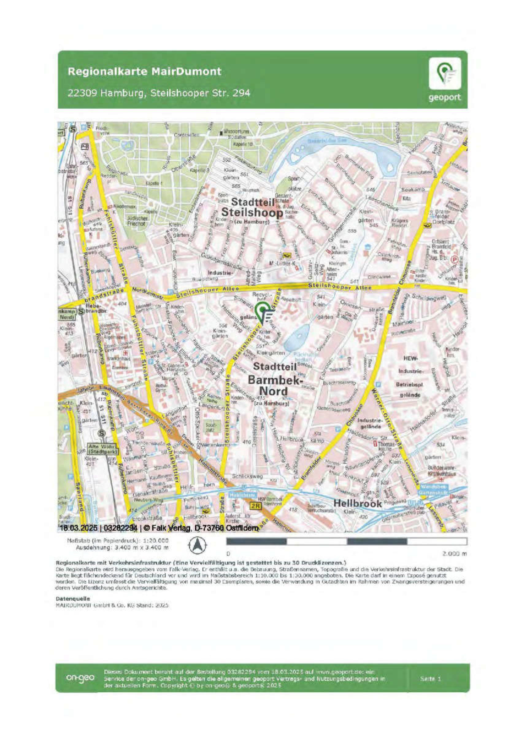 hamburg 802 K 31/24 Steilshooper Straße 294, 22309 Hamburg 19