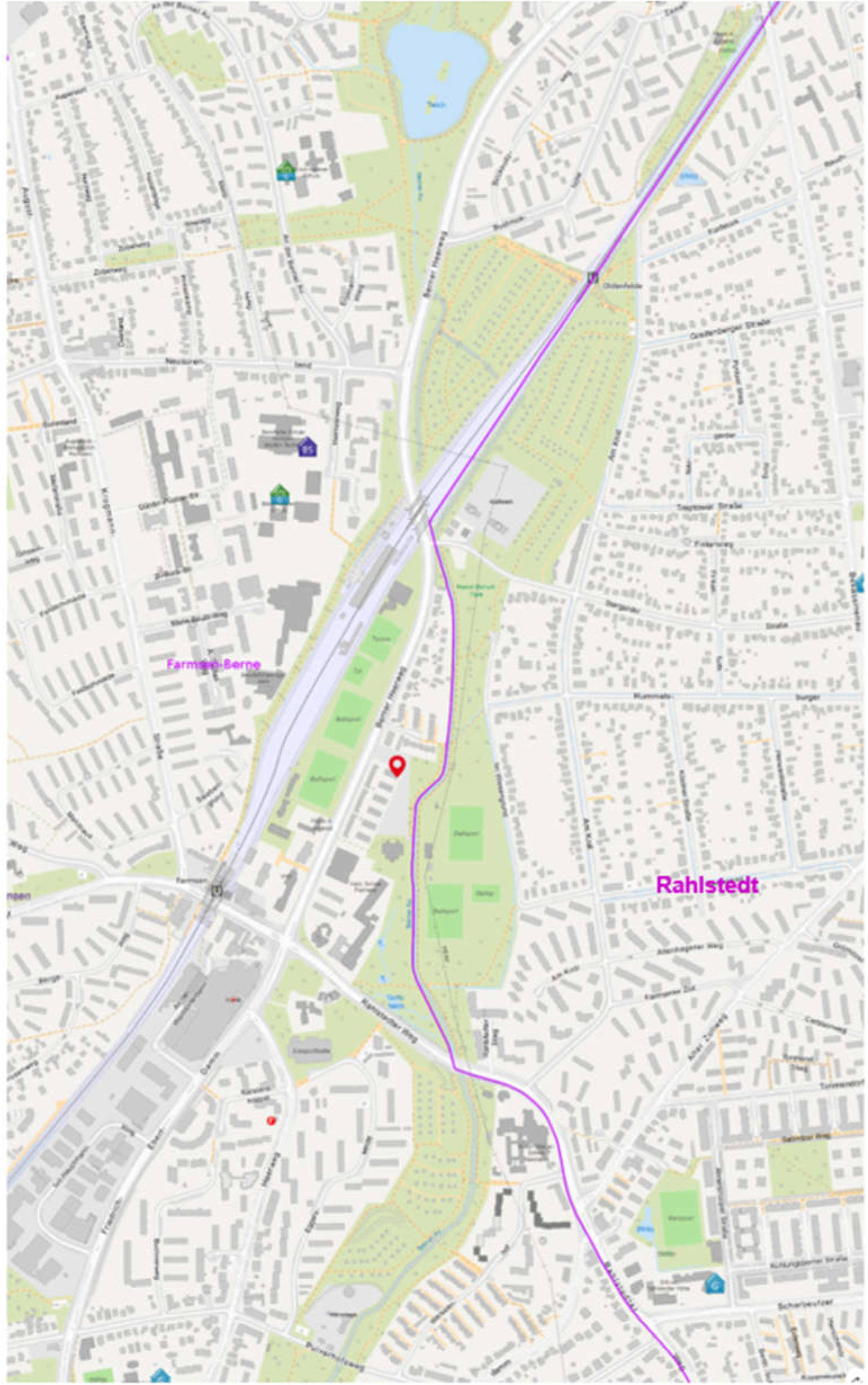 hamburg 802 K 8/25 Berner Heerweg 210 m, 22159 Hamburg 22