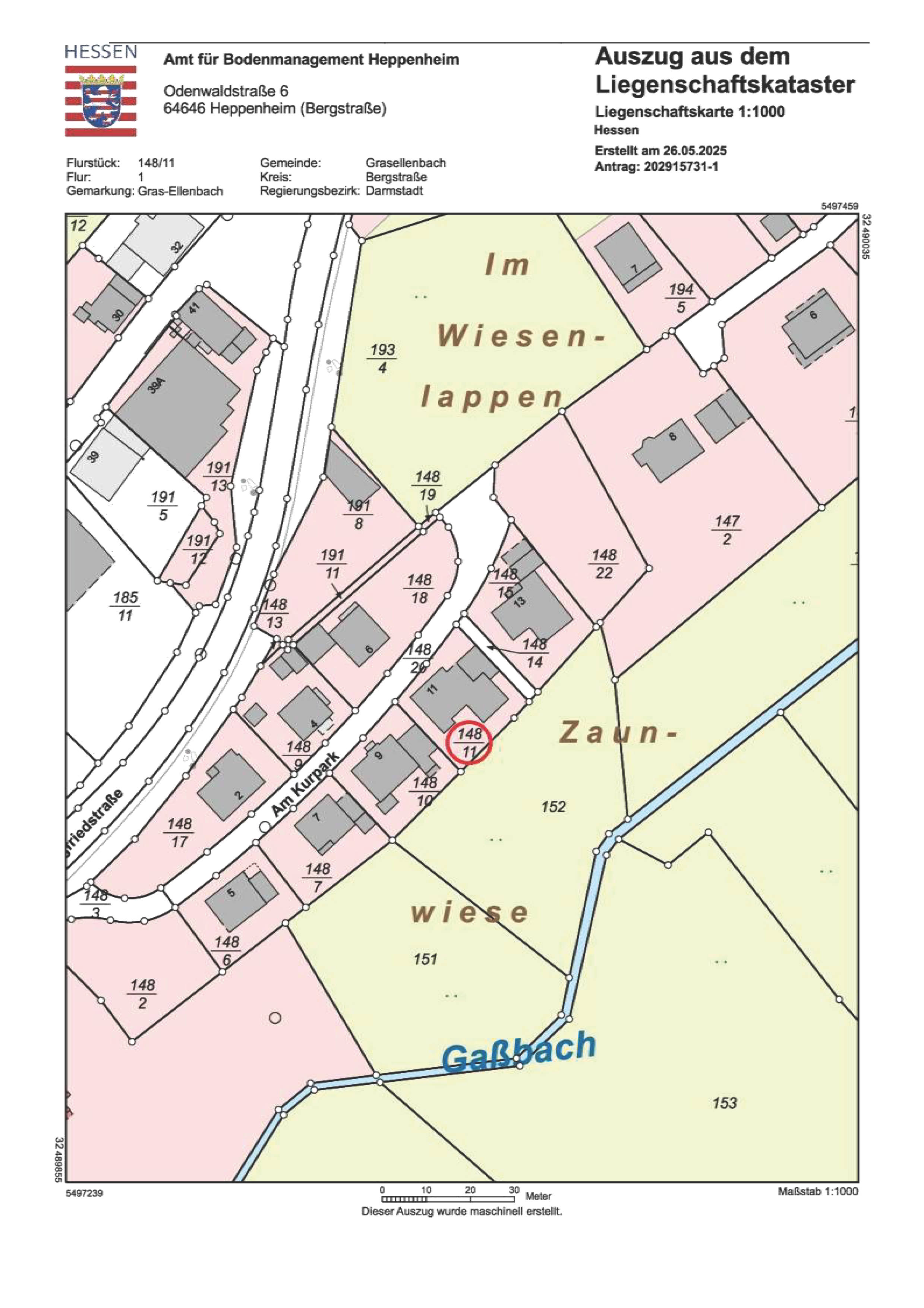 hessen 0003 K 0001/2025 Am Kurpark 11, 64689 Grasellenbach 17